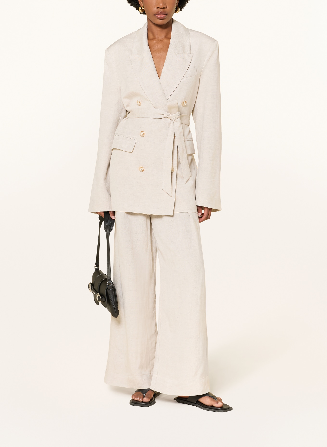 LEZU Blazer LIA mit Leinen: ECRU