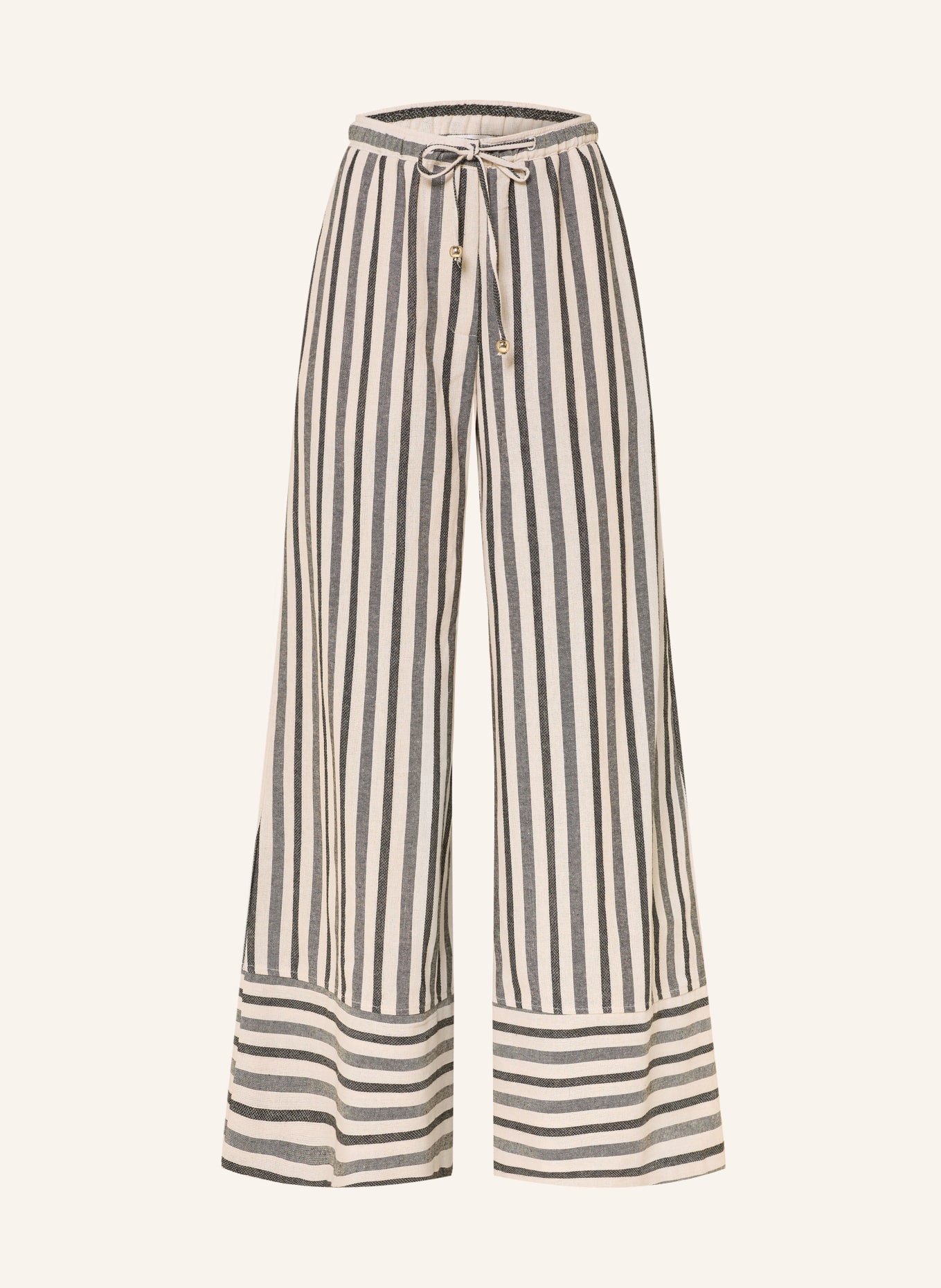 LEZU Marlenehose EMMA mit Leinen: ECRU / TAUPE / SCHWARZ