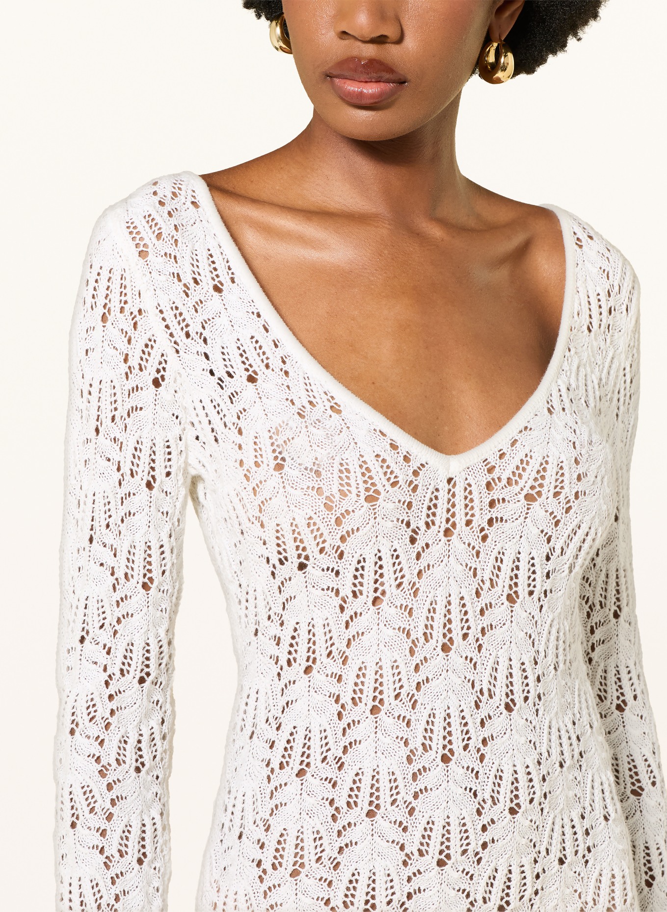 LEZU Strickkleid MAJA: WEISS