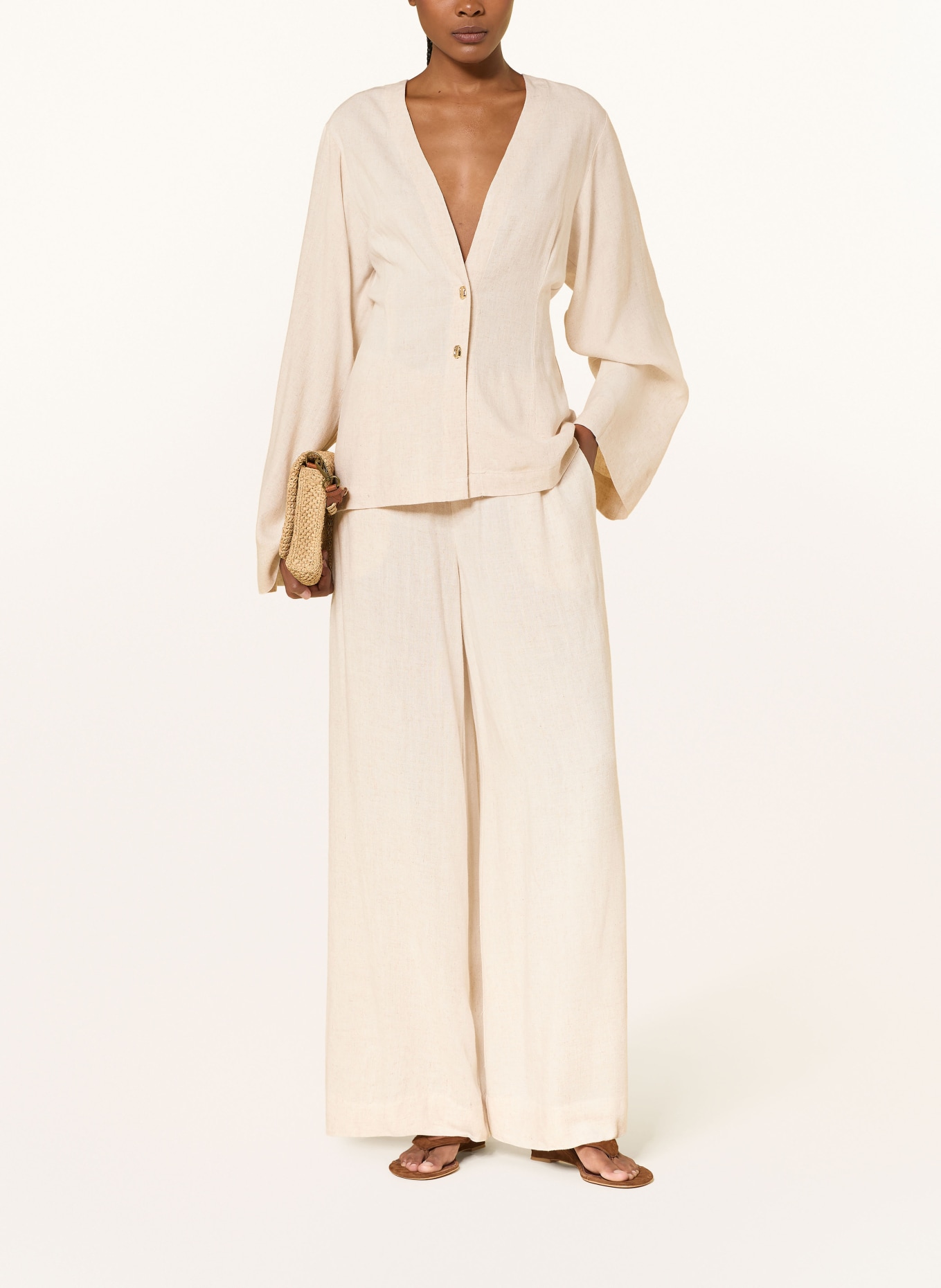 LEZU Bluse ALANI: HELLBRAUN