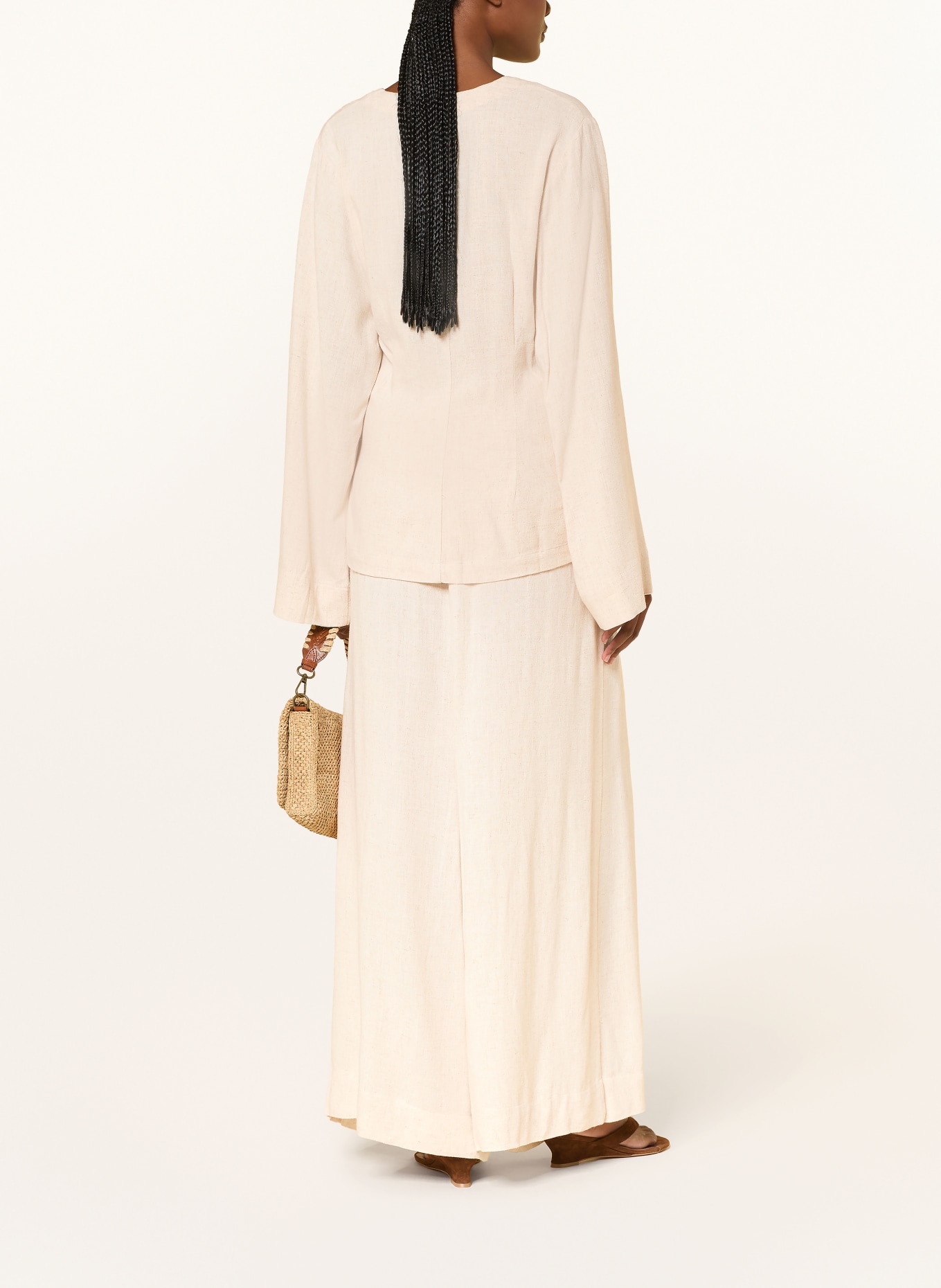 LEZU Bluse ALANI: HELLBRAUN