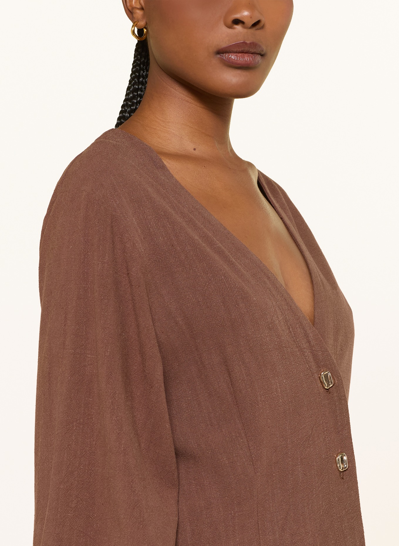 LEZU Bluse ALANI: BRAUN