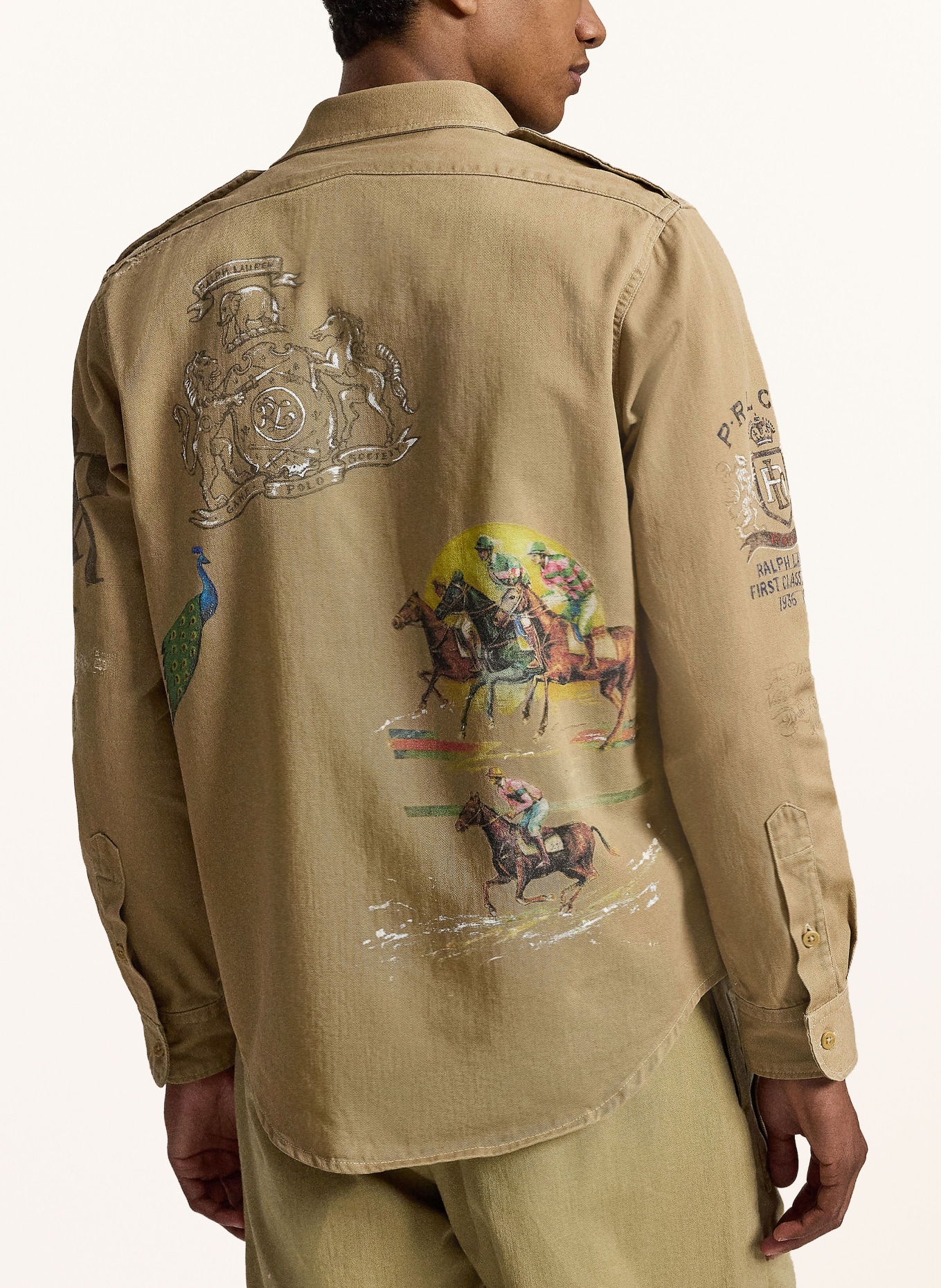 POLO RALPH LAUREN Overshirt: KAKI / ORANJE / GROEN