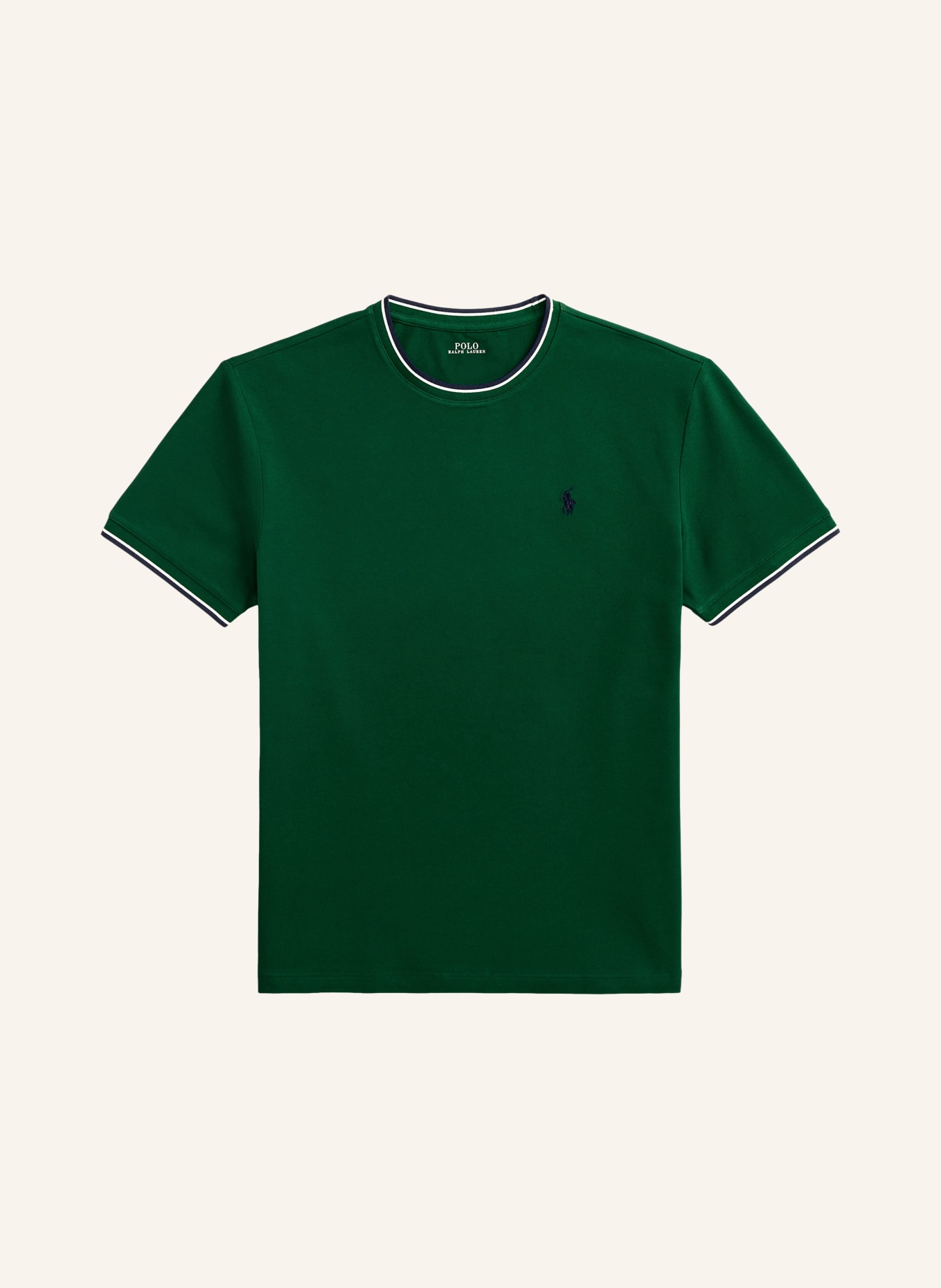 POLO RALPH LAUREN T-shirt: VERT / BLEU FONCÉ / BLANC