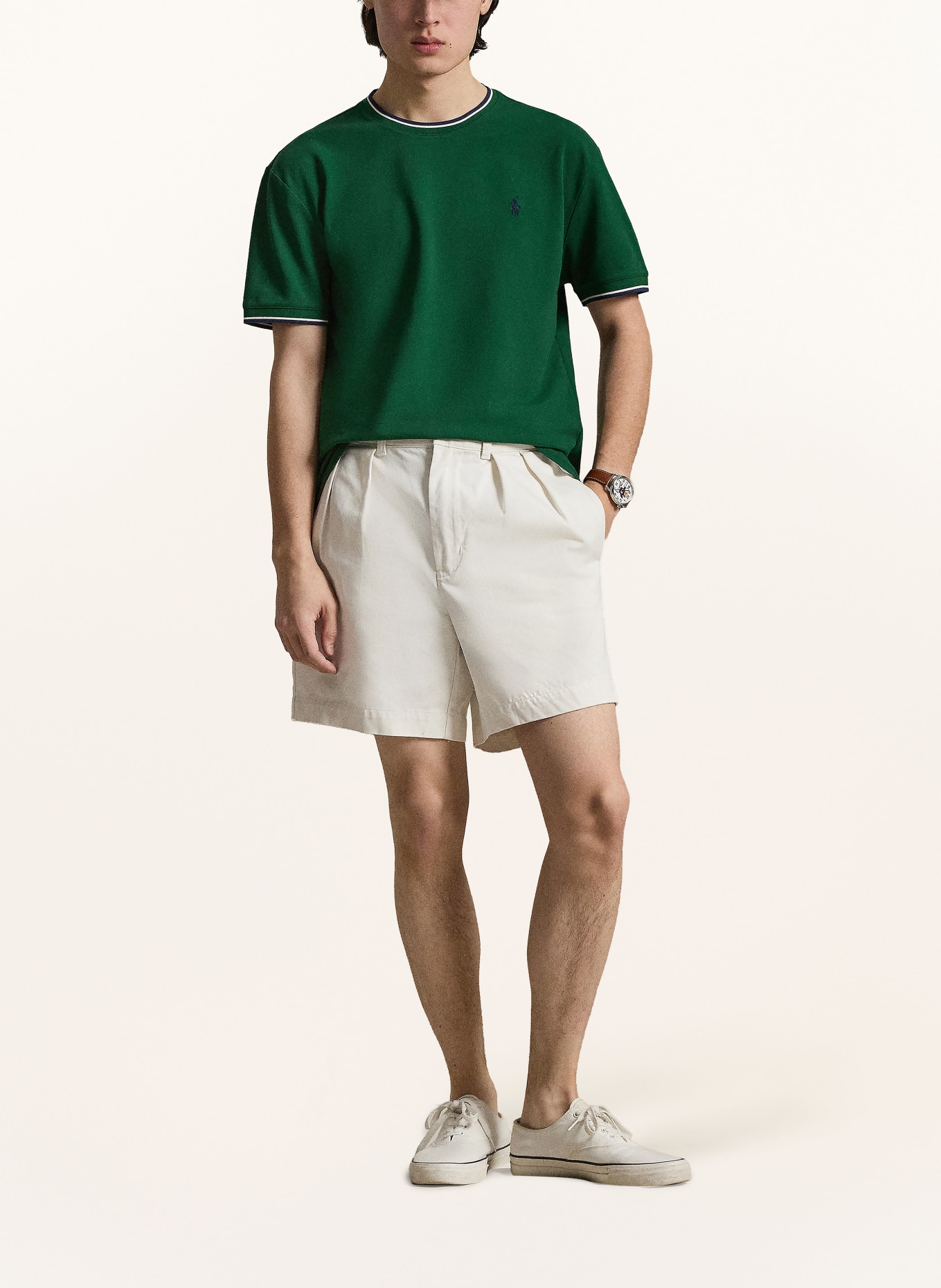 POLO RALPH LAUREN T-shirt: VERT / BLEU FONCÉ / BLANC