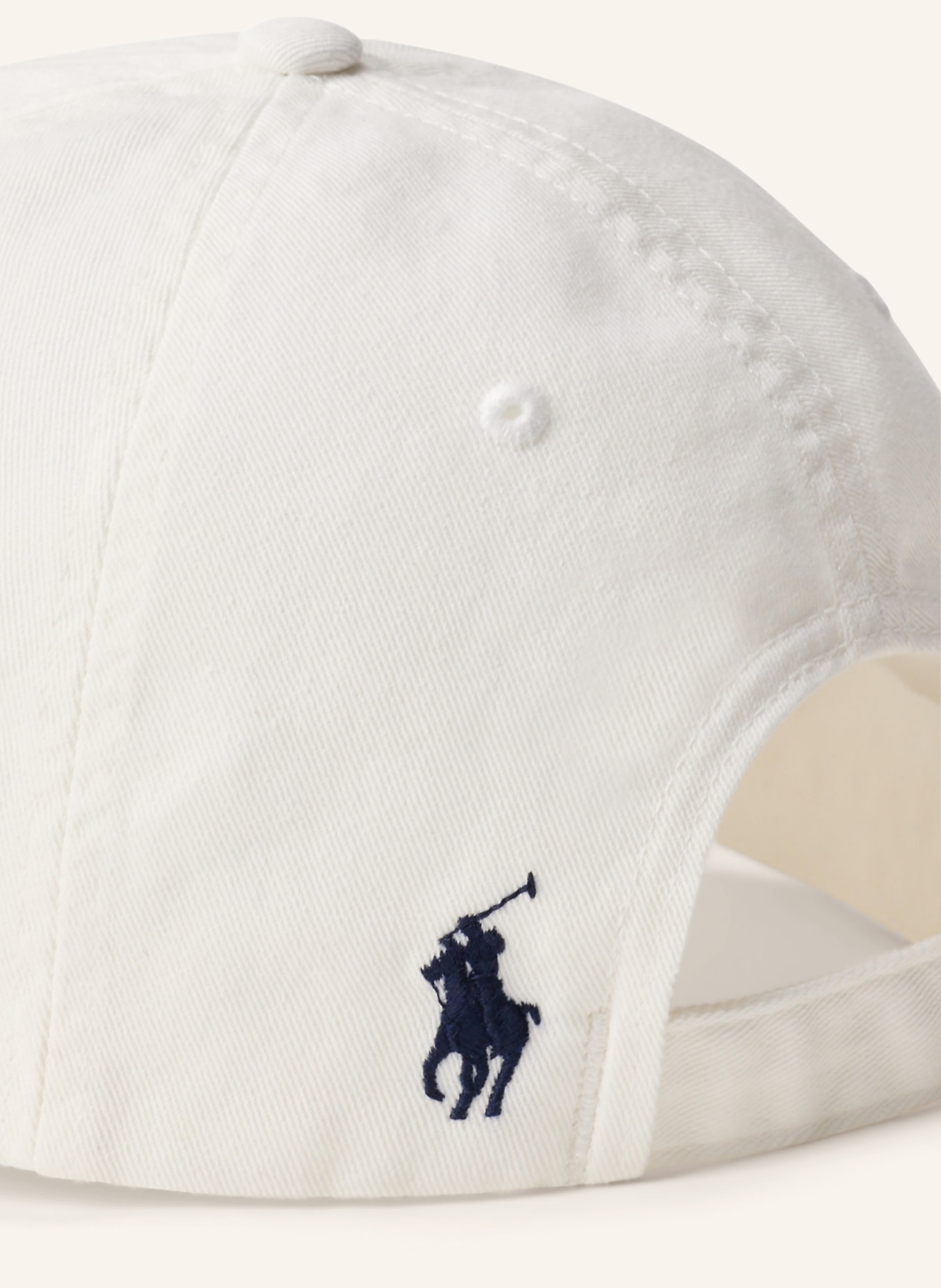 POLO RALPH LAUREN casquette: BLANC / NOIR