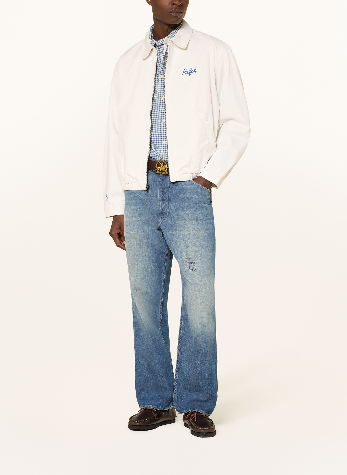 POLO RALPH LAUREN Blouson: WEISS / DUNKELBLAU / SCHWARZ