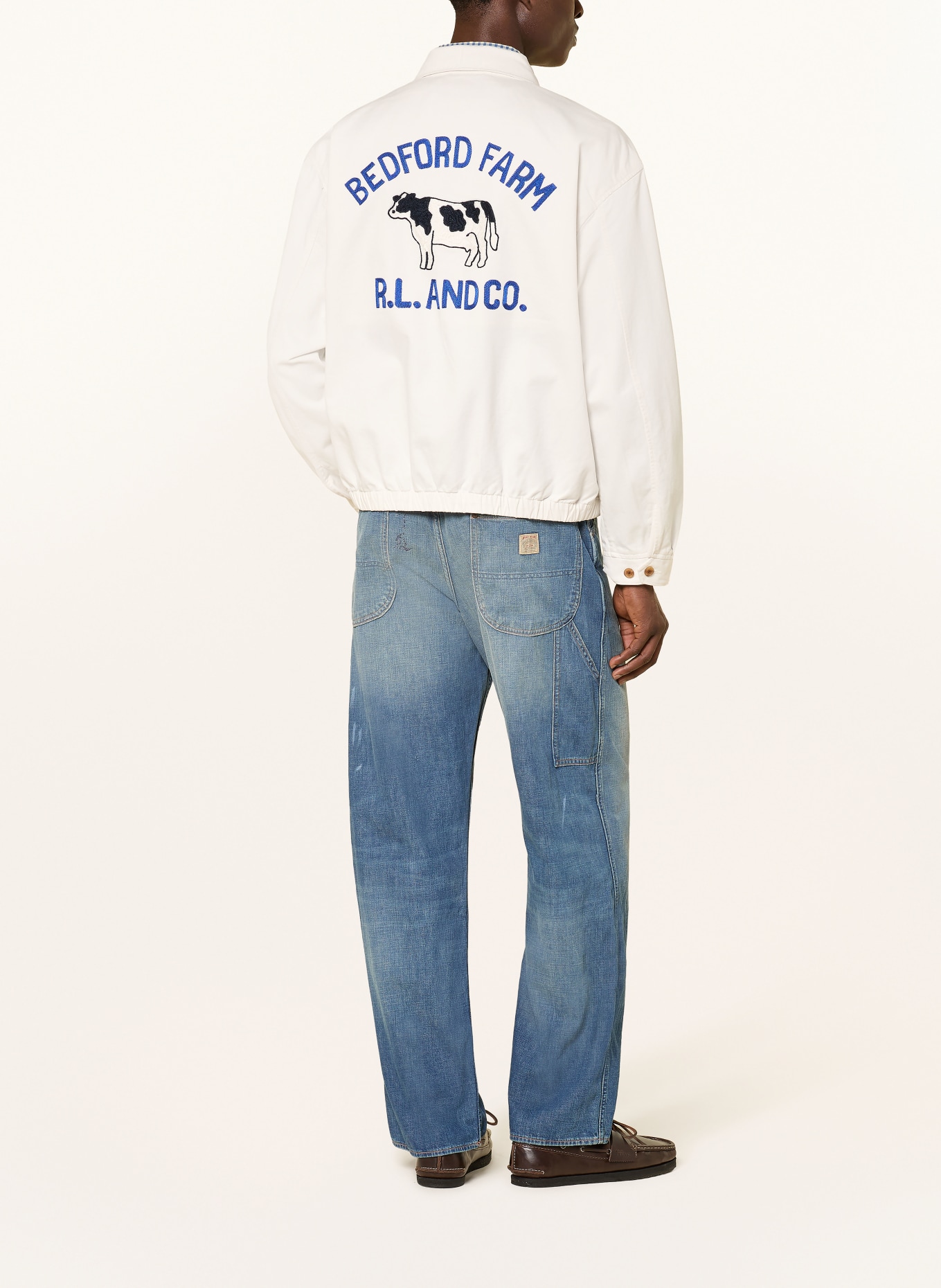 POLO RALPH LAUREN Blouson: WEISS / DUNKELBLAU / SCHWARZ