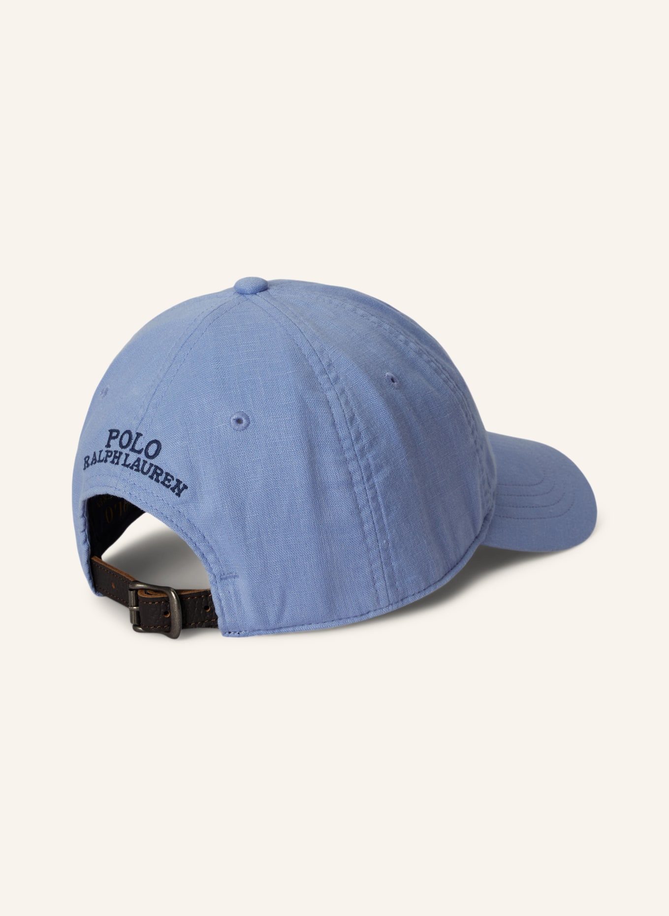 POLO RALPH LAUREN Linen cap: LIGHT BLUE / LIGHT BROWN / DARK BLUE
