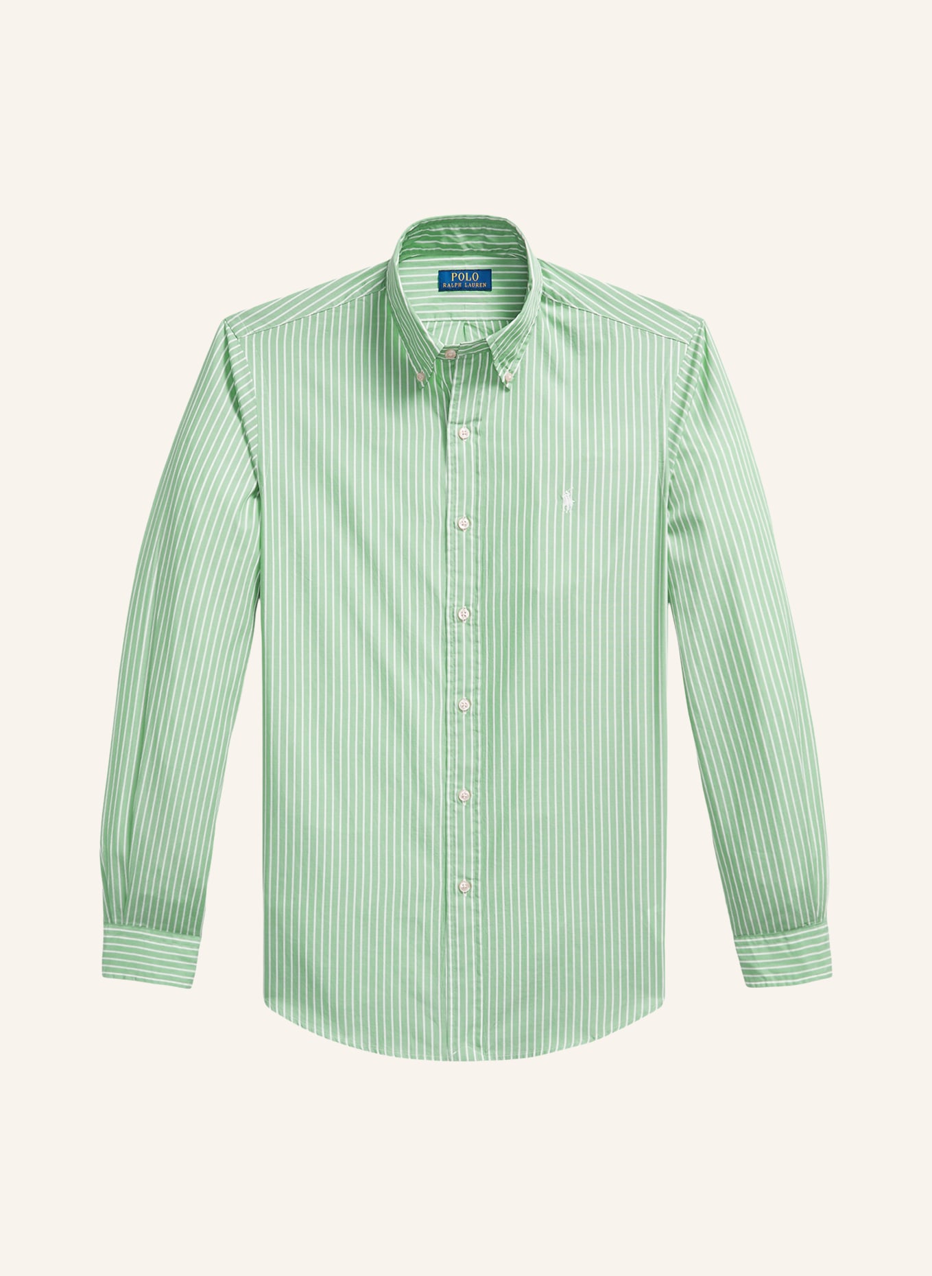 POLO RALPH LAUREN Chemise Custom Fit: MENTHE / BLANC