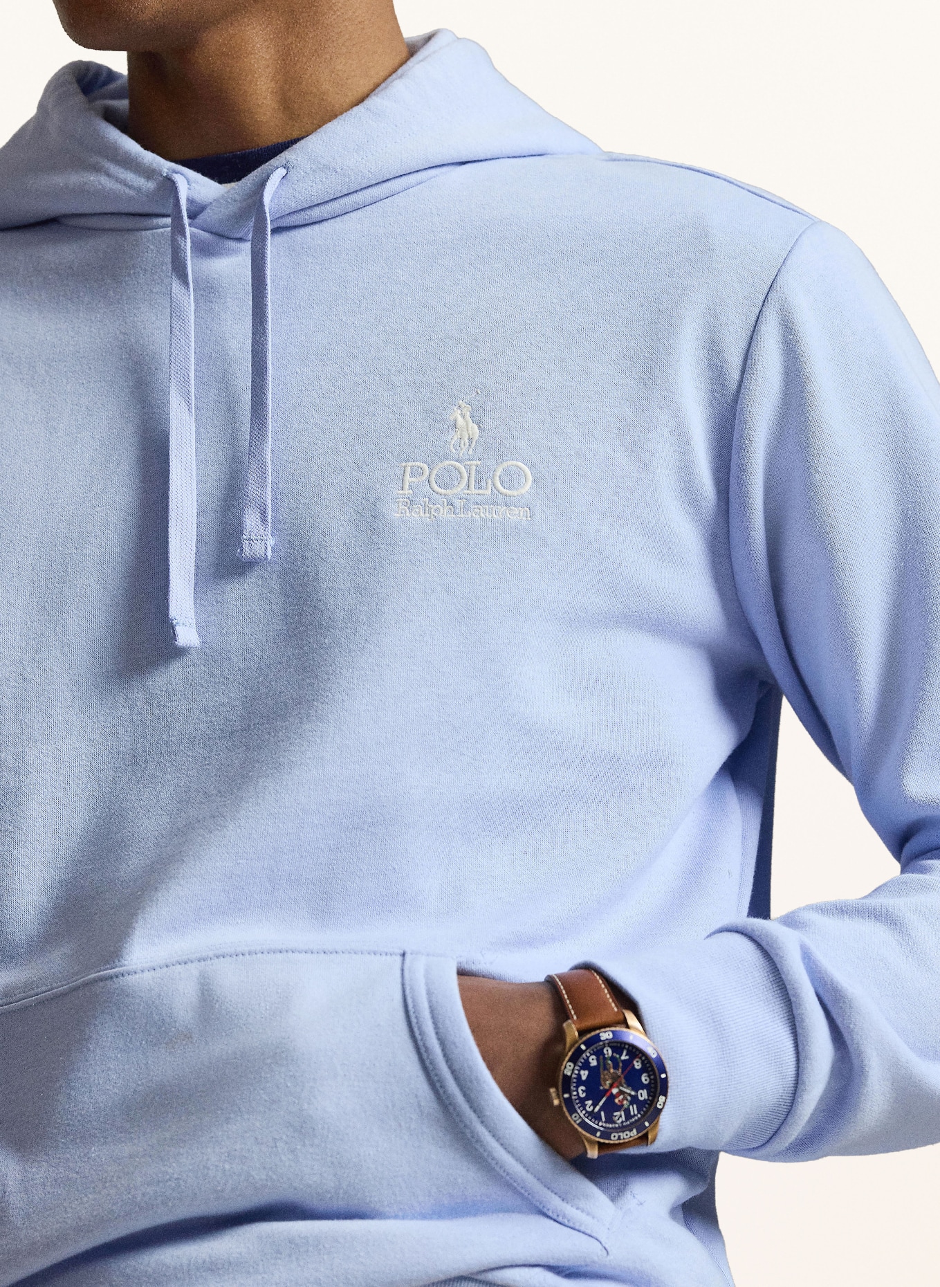 POLO RALPH LAUREN sweat à capuche: BLEU CLAIR