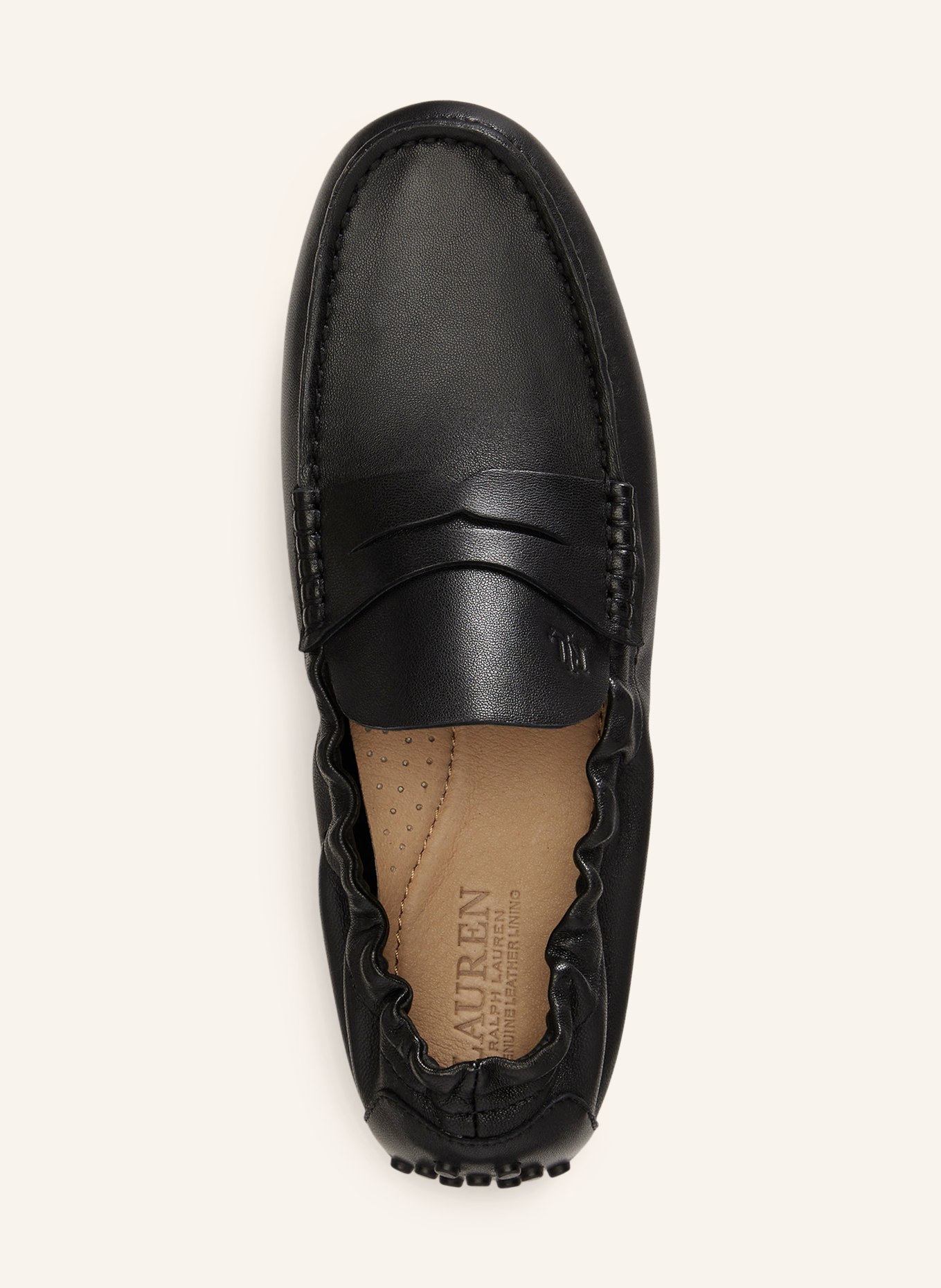 LAUREN RALPH LAUREN WYNNIE moccasins: BLACK