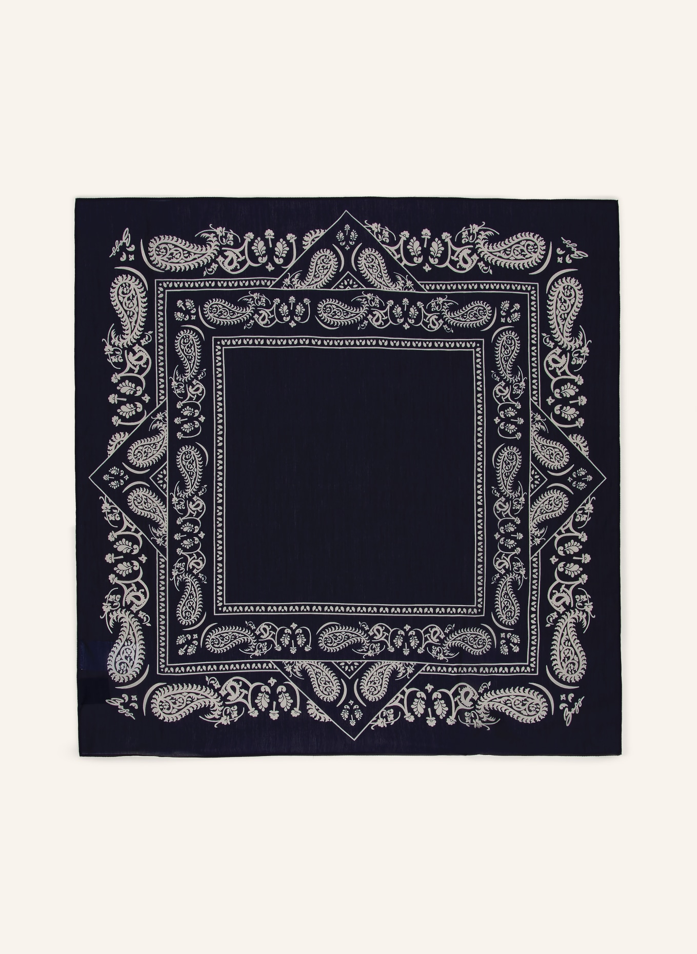 BOSS Sjaal RIVAH met zijde: DONKERBLAUW / WIT