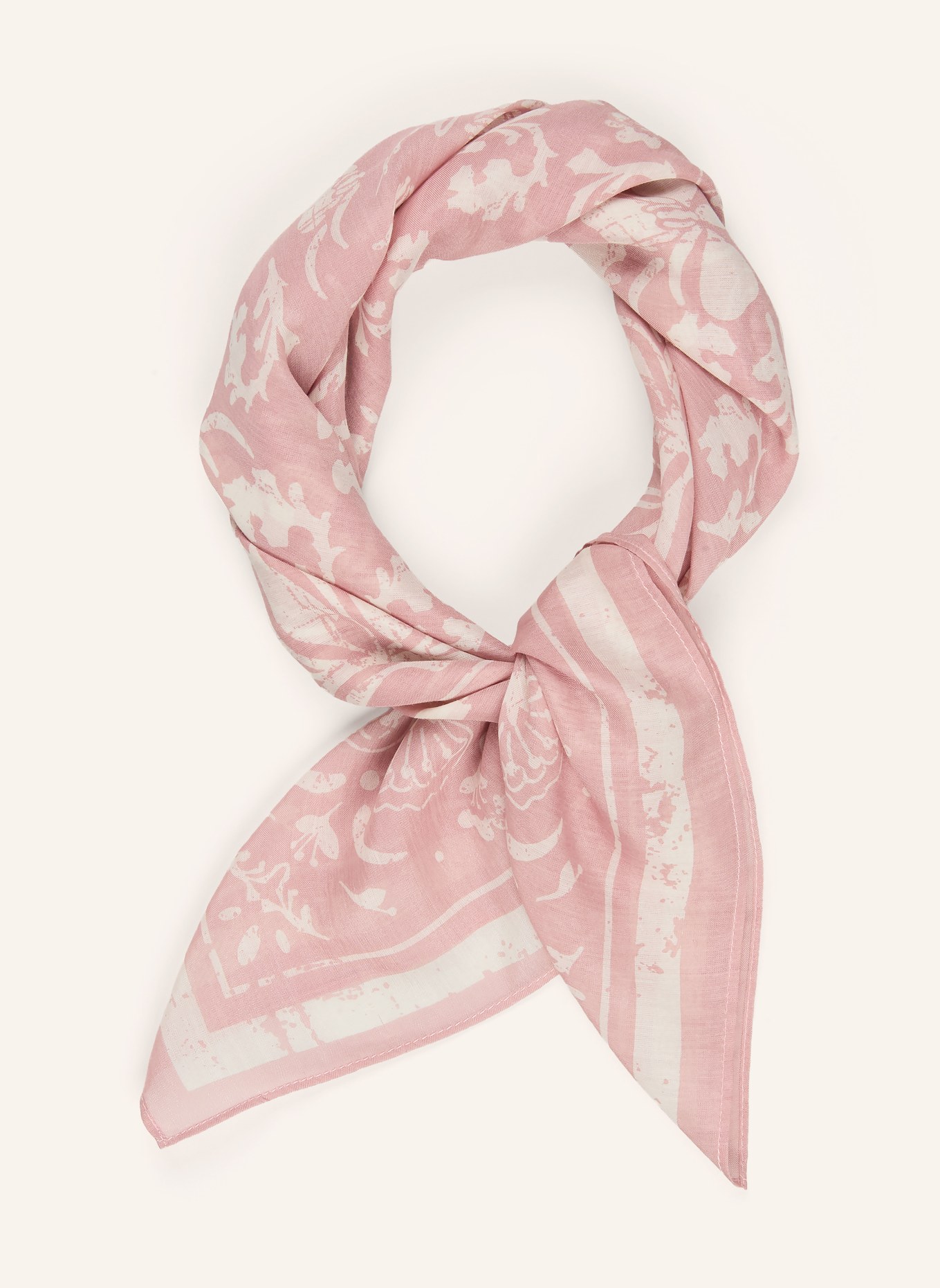 BOSS Sjaal RIVAH met zijde: ROZE / WIT