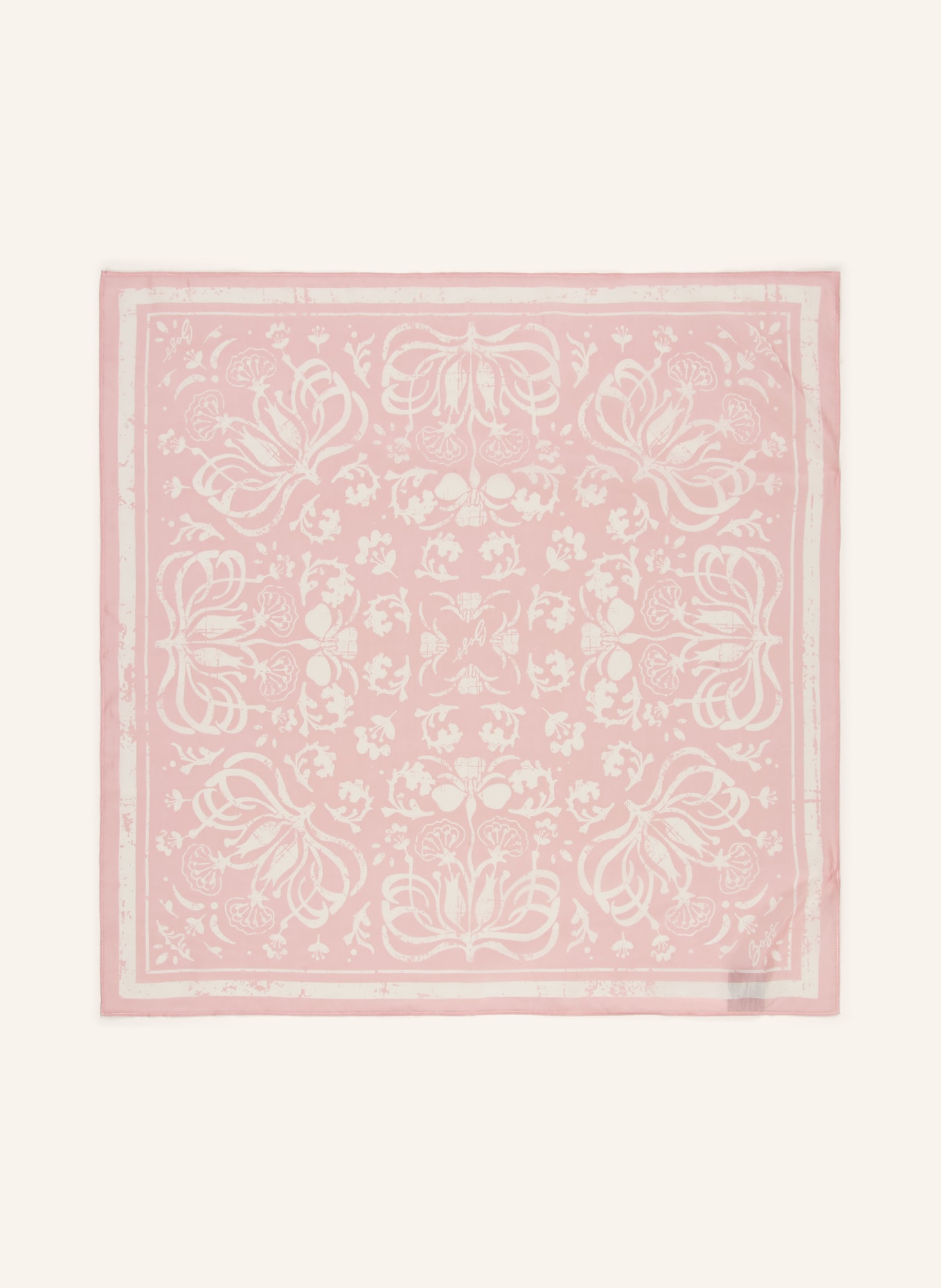 BOSS Sjaal RIVAH met zijde: ROZE / WIT