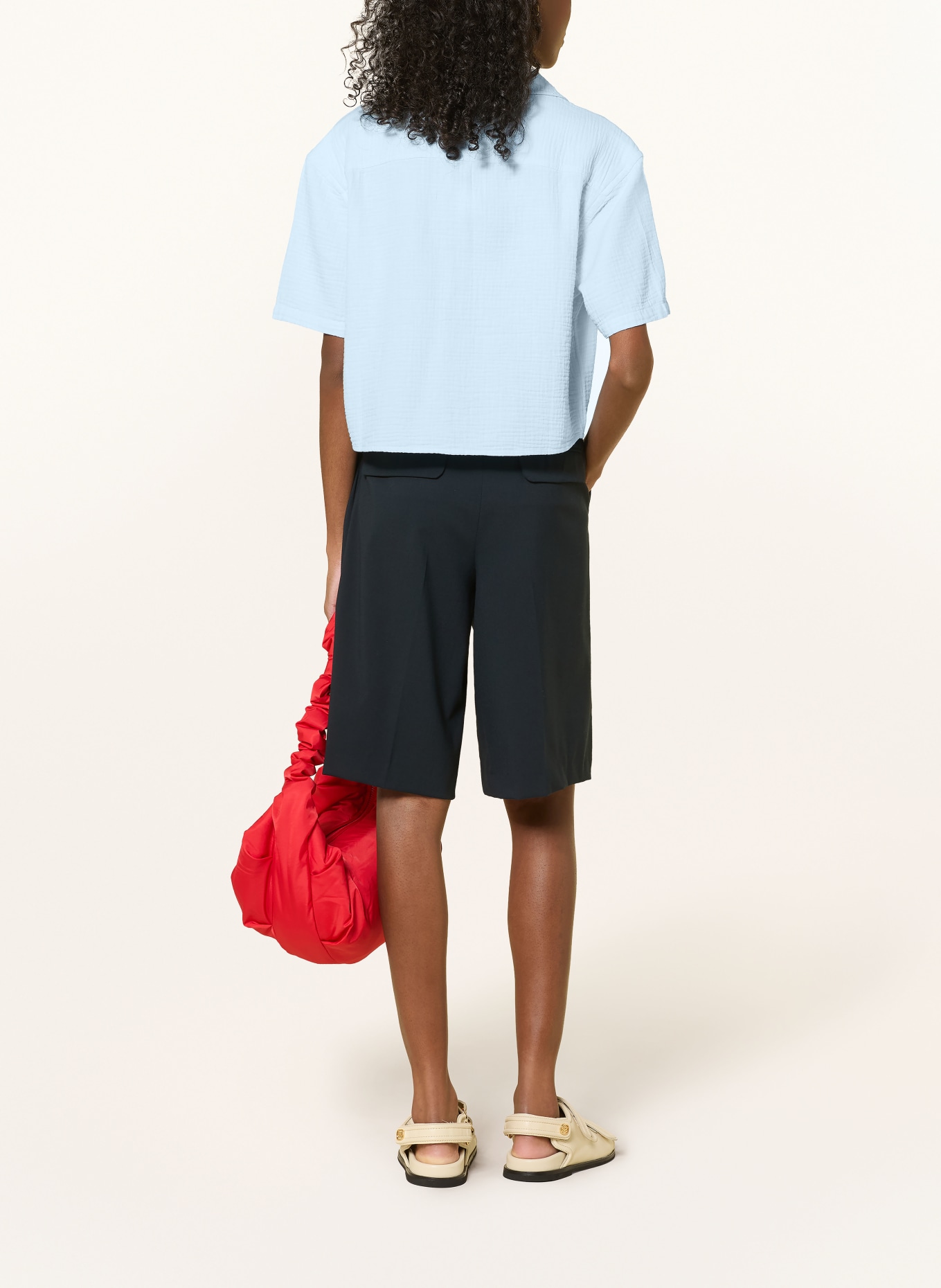 TOMMY JEANS Musselinbluse: HELLBLAU