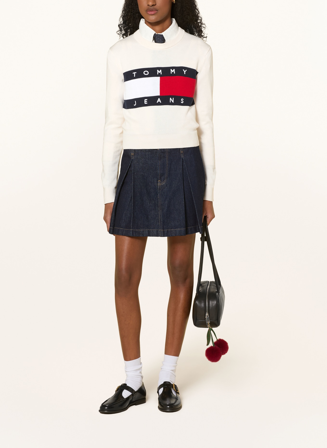 TOMMY JEANS Trøjer: HVID / RØD / MØRKEBLÅ