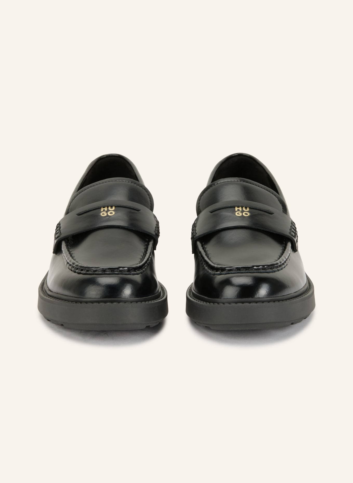HUGO Penny-Loafer ANGEY: SCHWARZ / GOLD