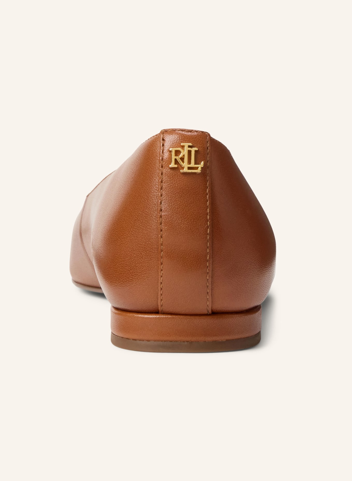 LAUREN RALPH LAUREN Ballerinas LONDYN: BRAUN / GOLD