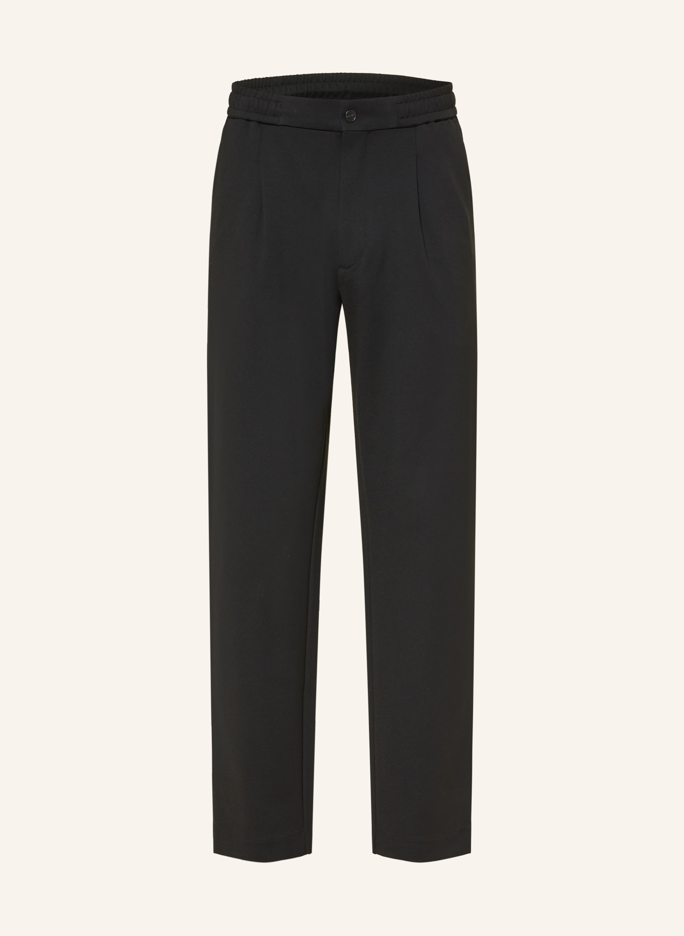 Calvin Klein Jersey Pants, Tapered Fit: BLACK
