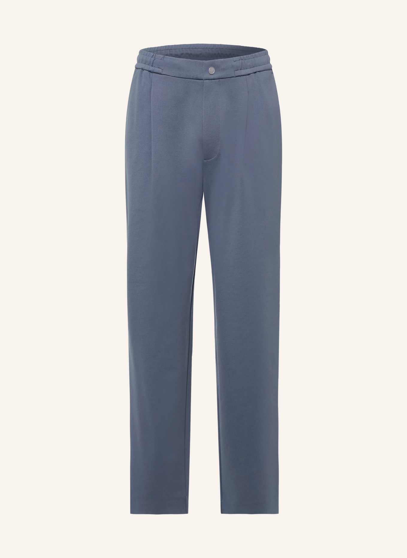 Calvin Klein Jersey jogger-style tapered-fit pants: BLUE