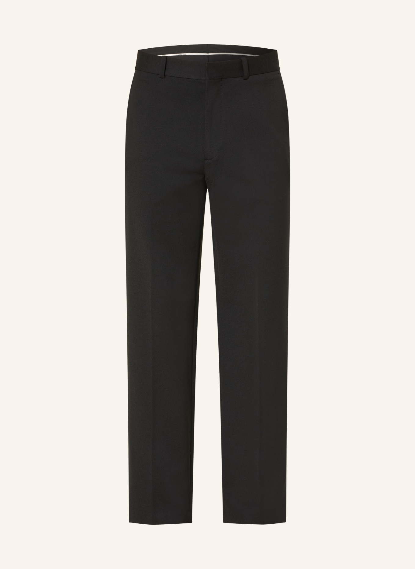 Calvin Klein Straight-fit jersey pants: BLACK