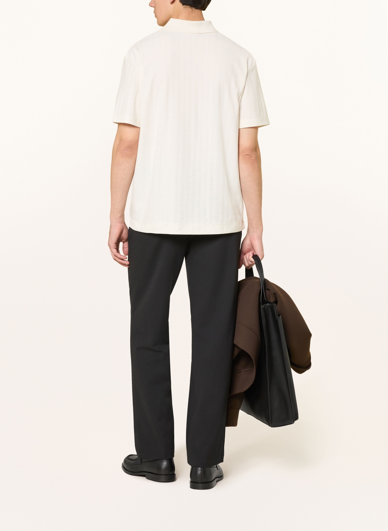 Calvin Klein Straight-fit jersey pants: BLACK