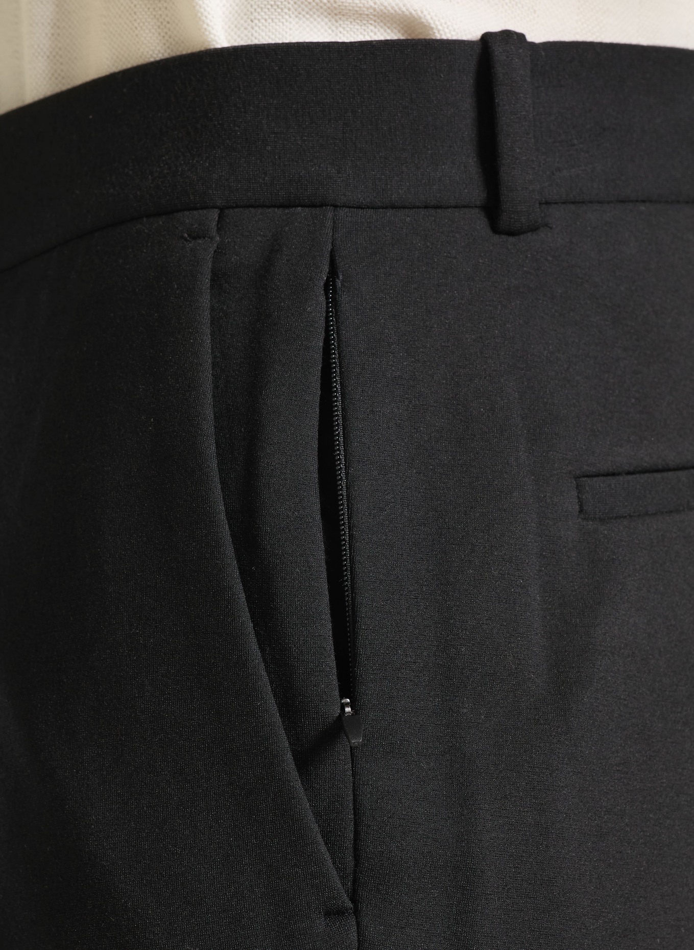 Calvin Klein Straight-fit jersey pants: BLACK