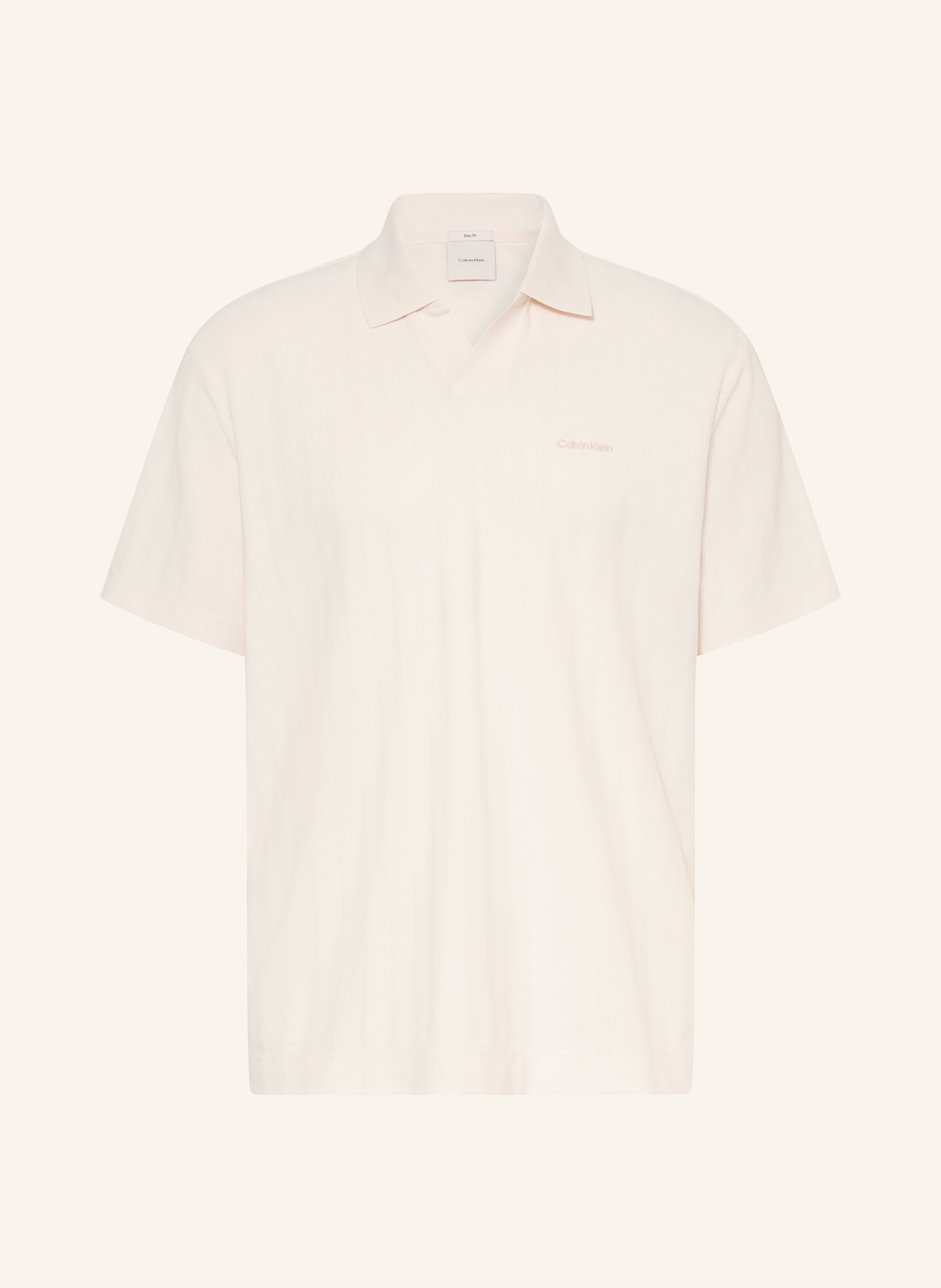 Calvin Klein Easy Fit Piqué Polo Shirt: CREAM
