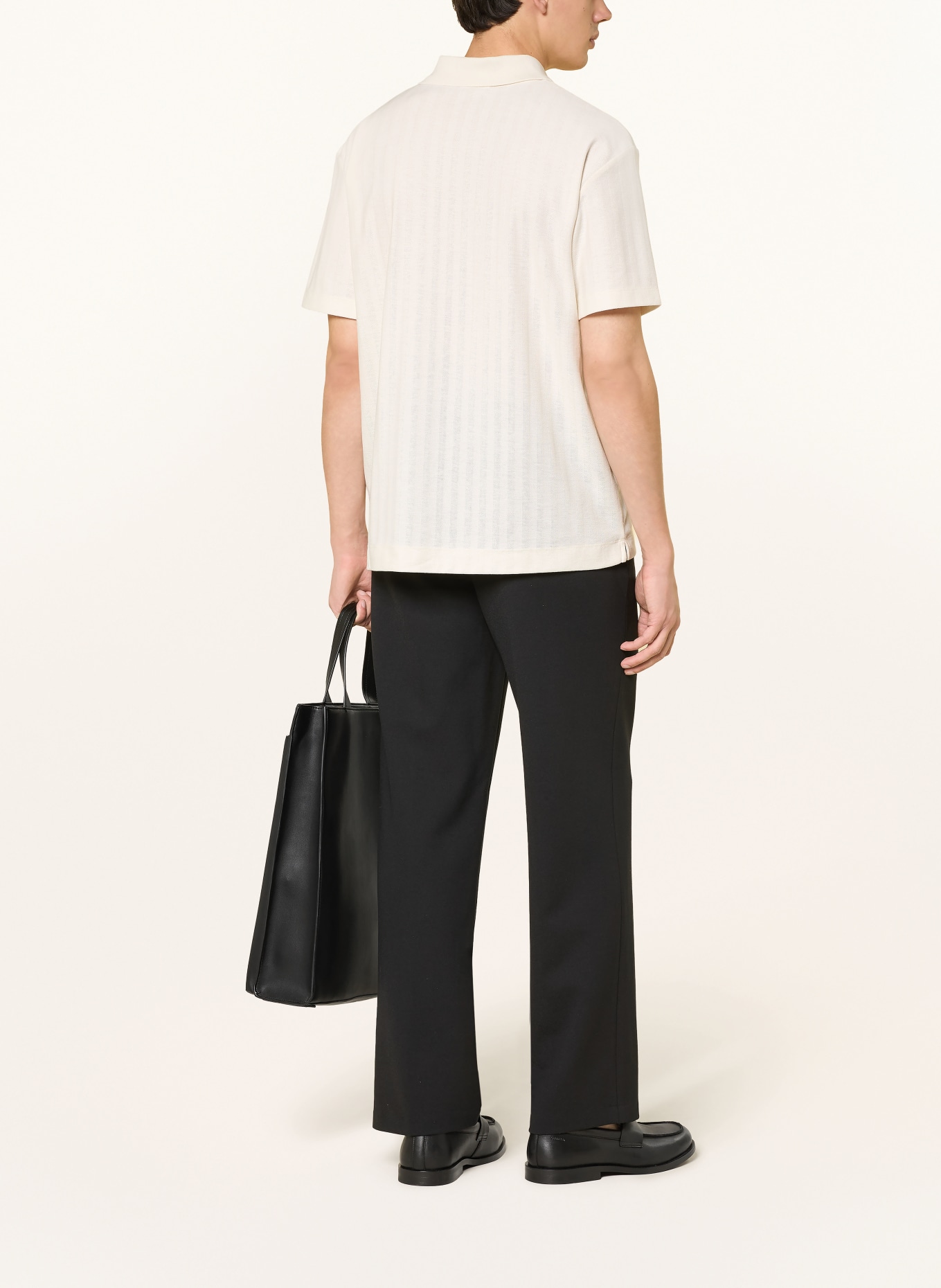 Calvin Klein Easy Fit Piqué Polo Shirt: CREAM