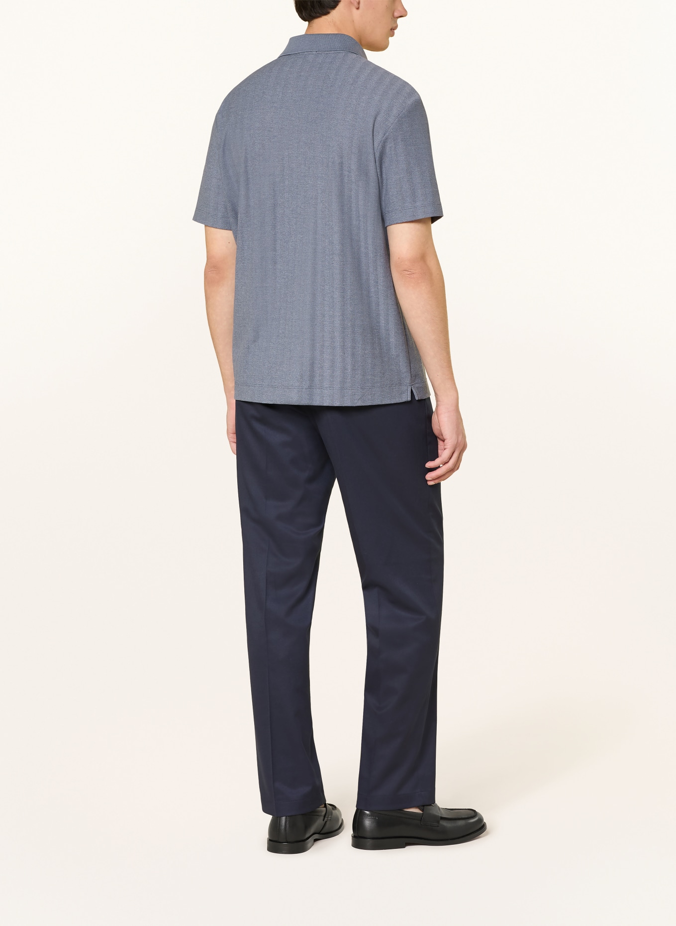 Calvin Klein Piqué-Poloshirt Easy Fit: BLAU
