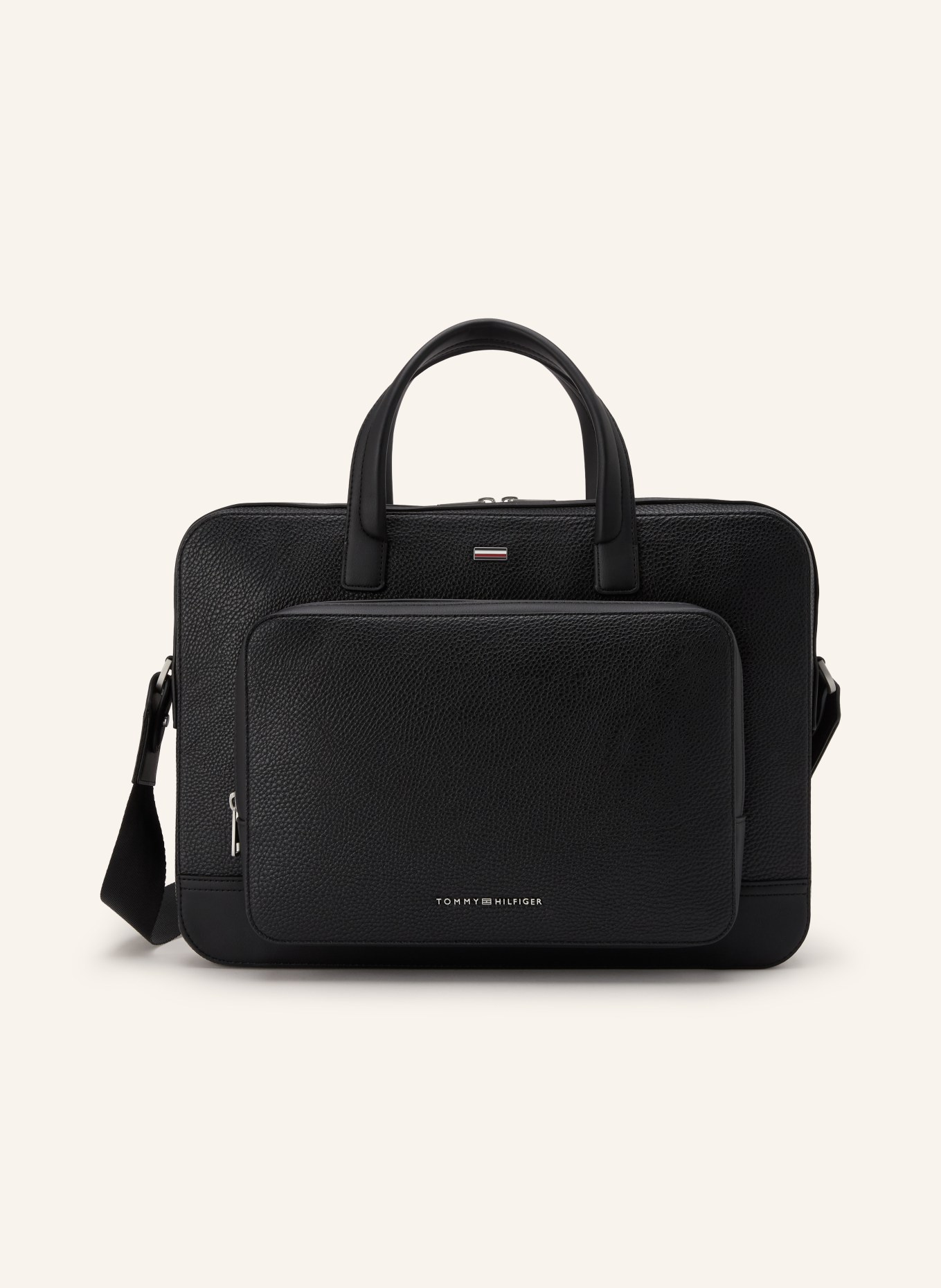 TOMMY HILFIGER Laptoptas: ZWART / ZILVER