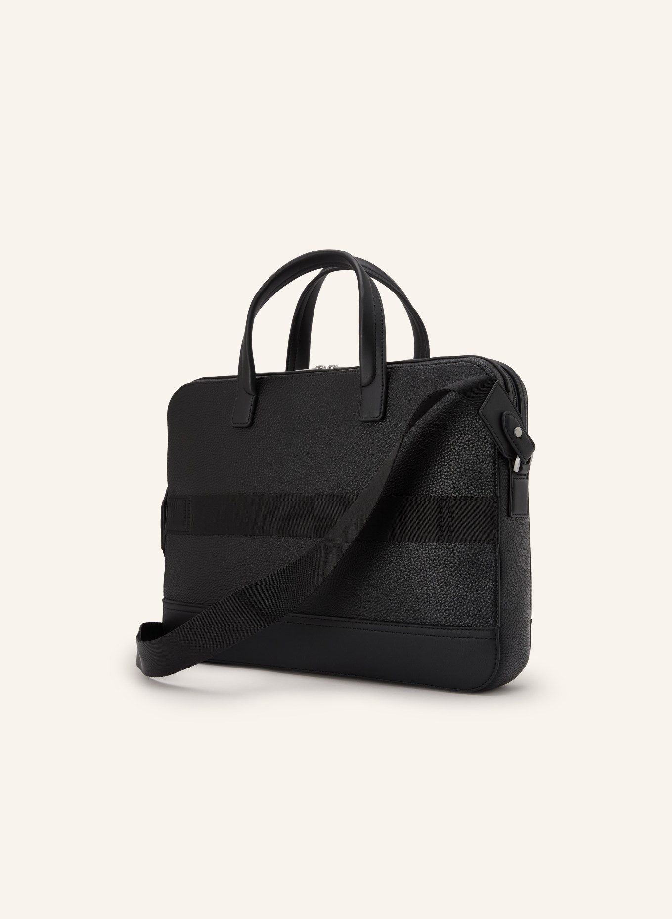 TOMMY HILFIGER Laptoptas: ZWART / ZILVER