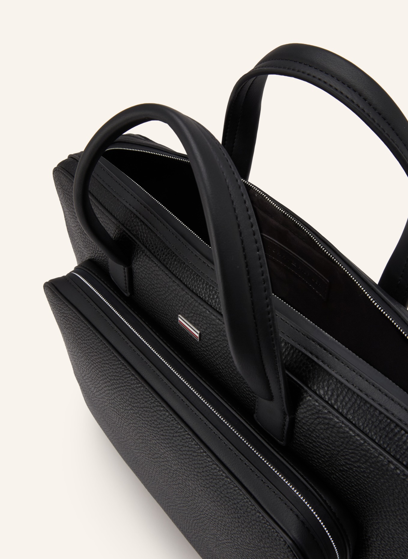 TOMMY HILFIGER Laptoptas: ZWART / ZILVER