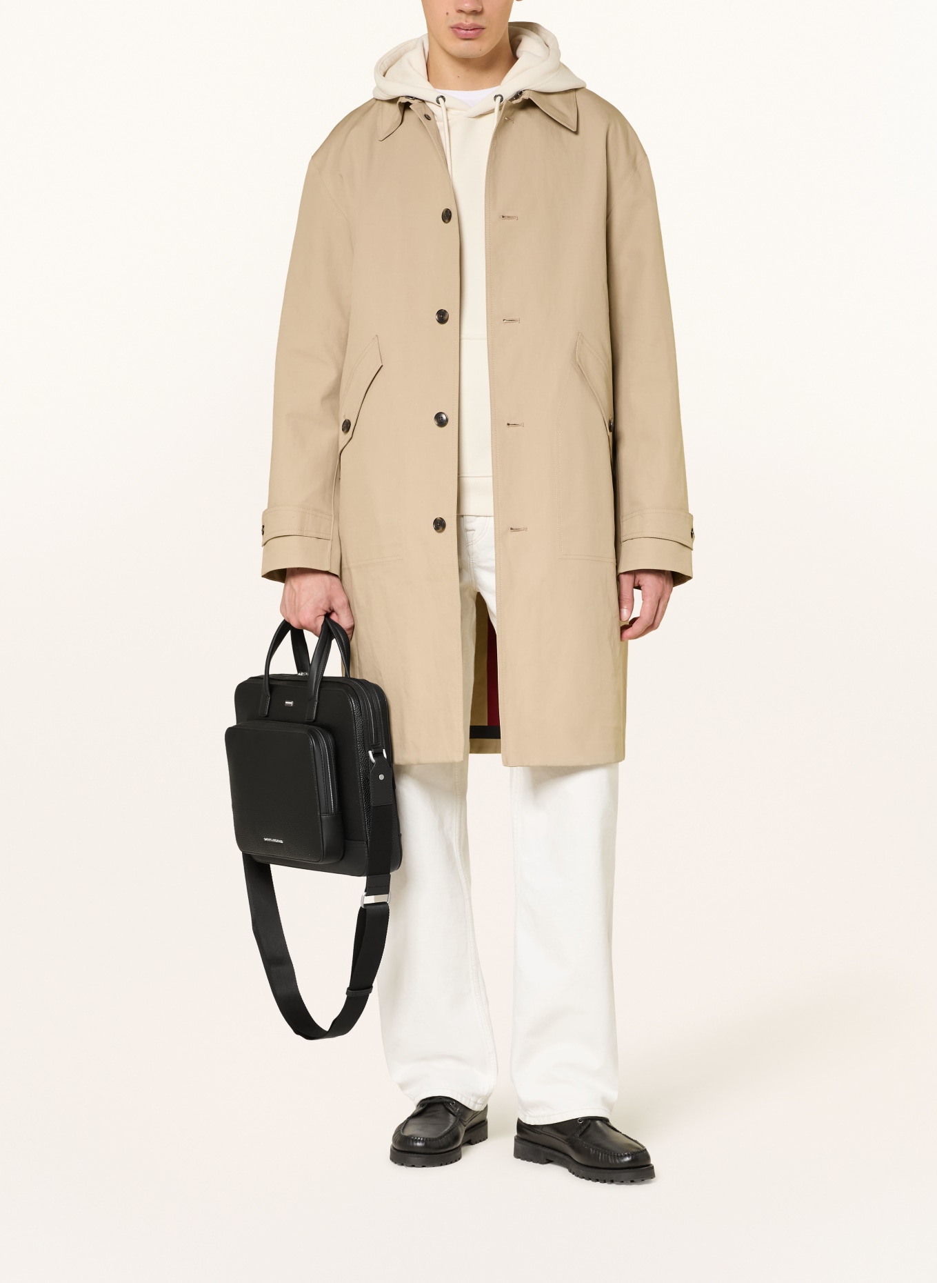 TOMMY HILFIGER Laptop bag: BLACK / SILVER