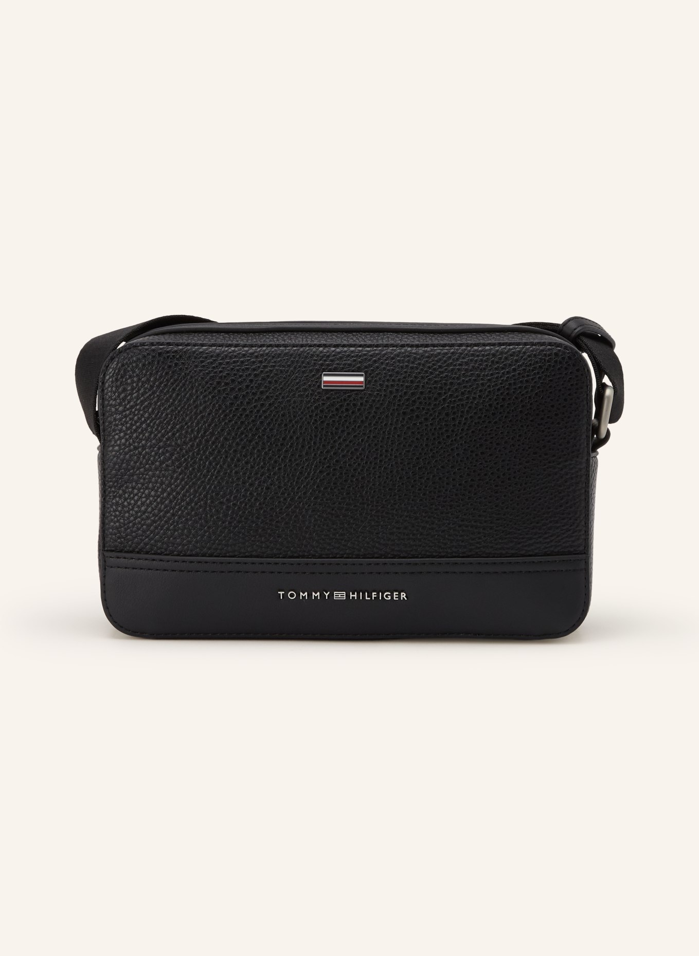 TOMMY HILFIGER Schoudertas: ZWART / ZILVER
