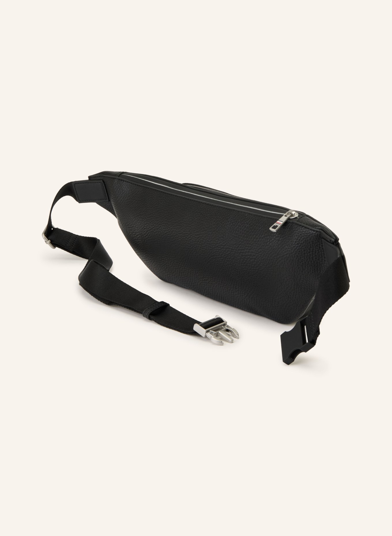 TOMMY HILFIGER Gürteltasche: SCHWARZ / SILBER