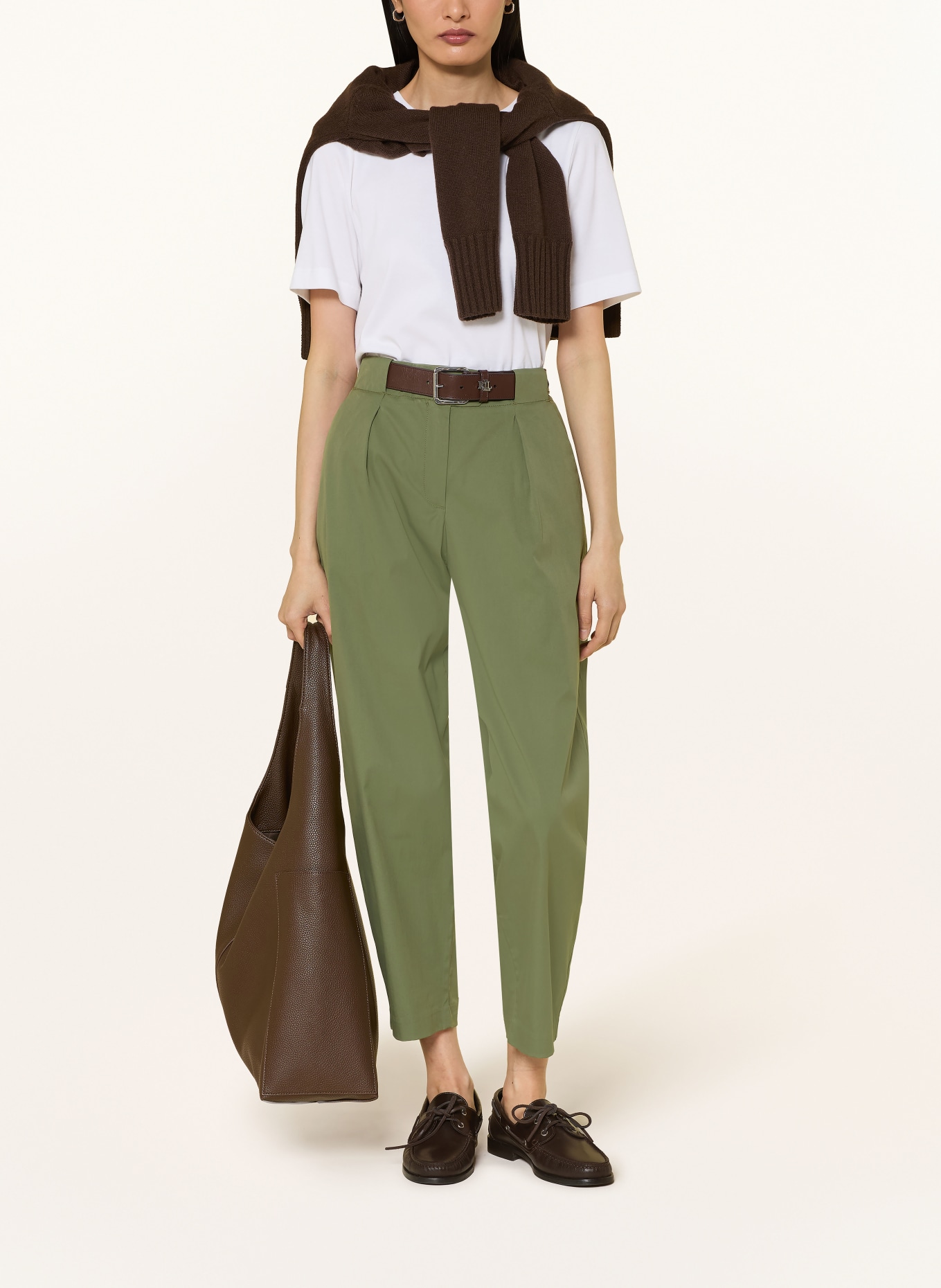 BRAX MEGAN 7/8 Pants: OLIVE