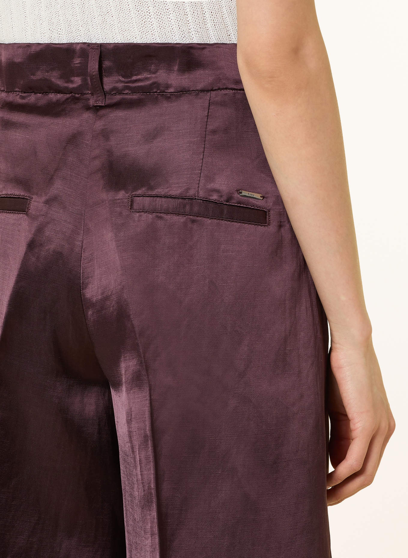 BRAX Culotte MELLI S aus Satin mit Leinen