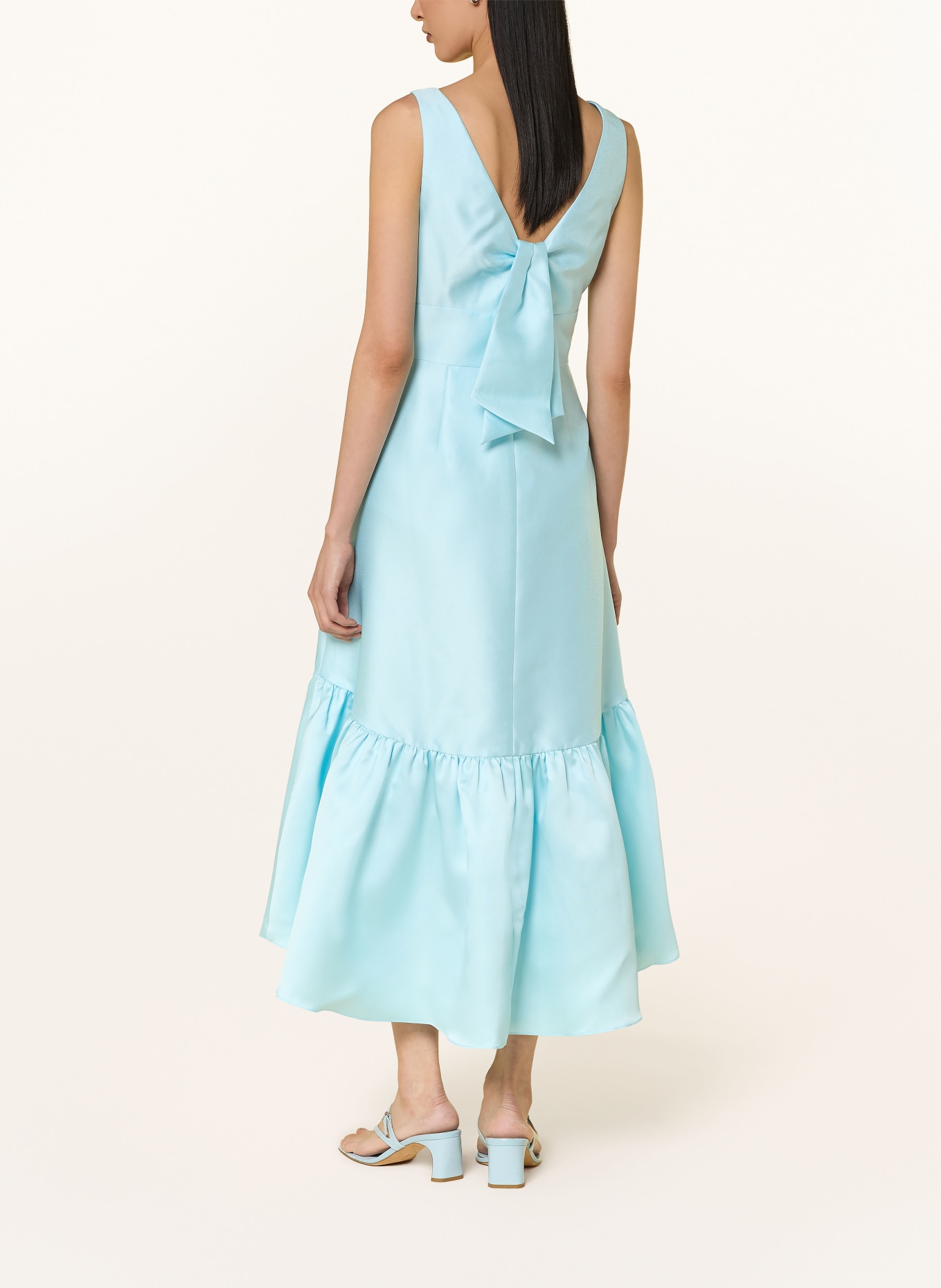 ADRIANNA PAPELL Cocktail dress with flounces: LIGHT BLUE