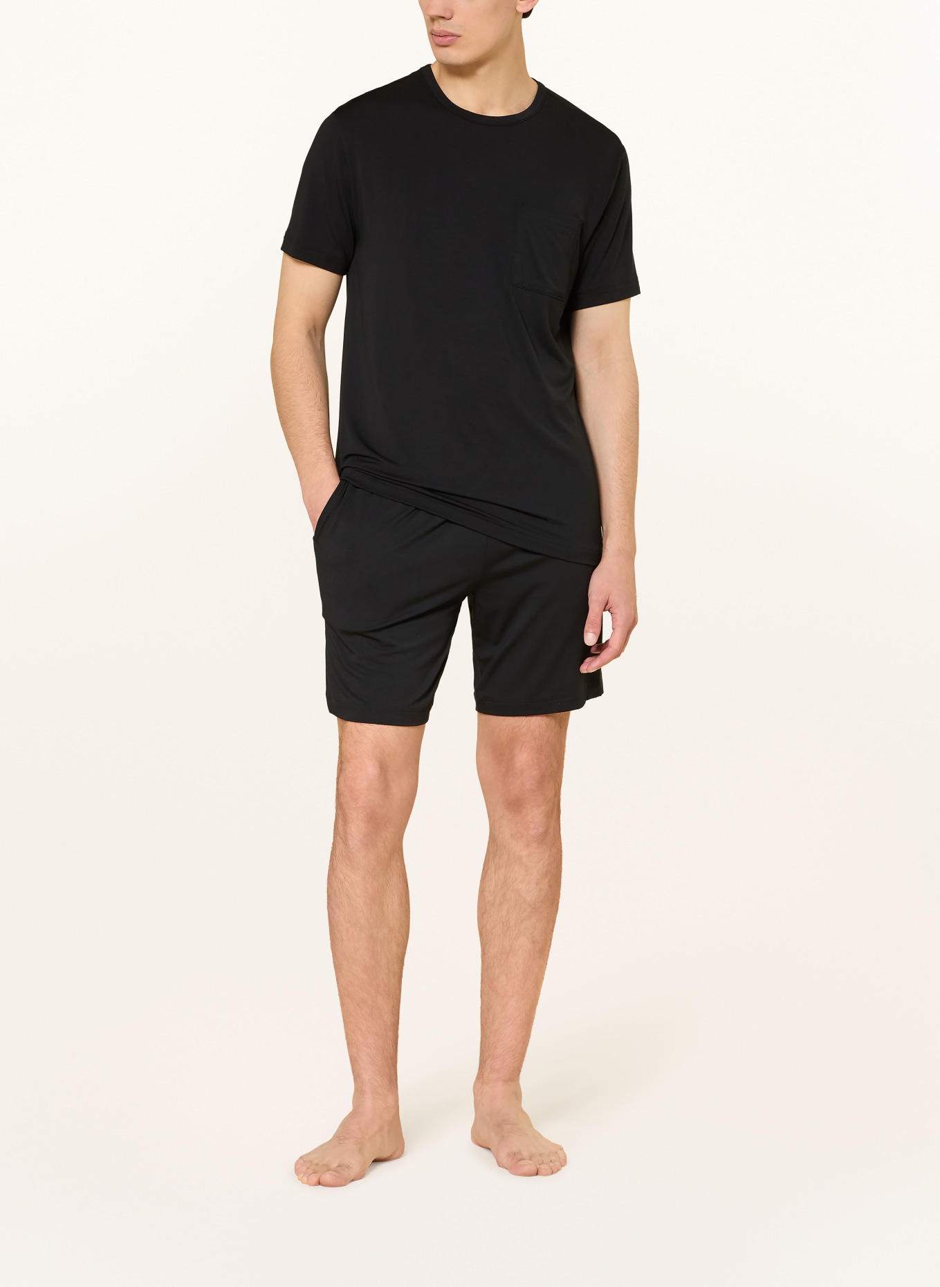 mey Chemise de nuit série JEFFERSON: NOIR