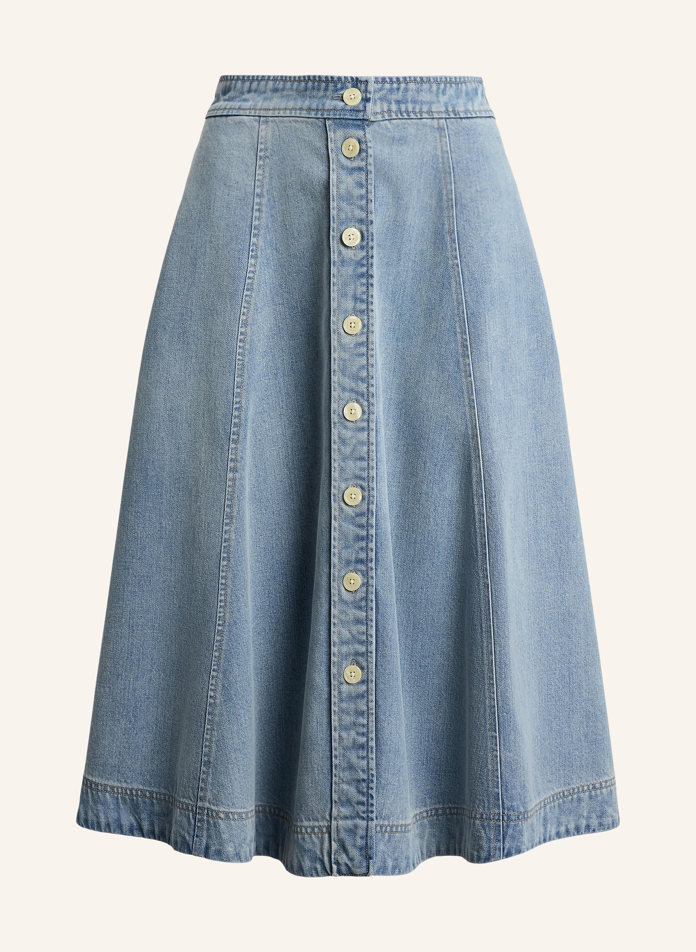 LAUREN RALPH LAUREN Jeansrock: HELLBLAU