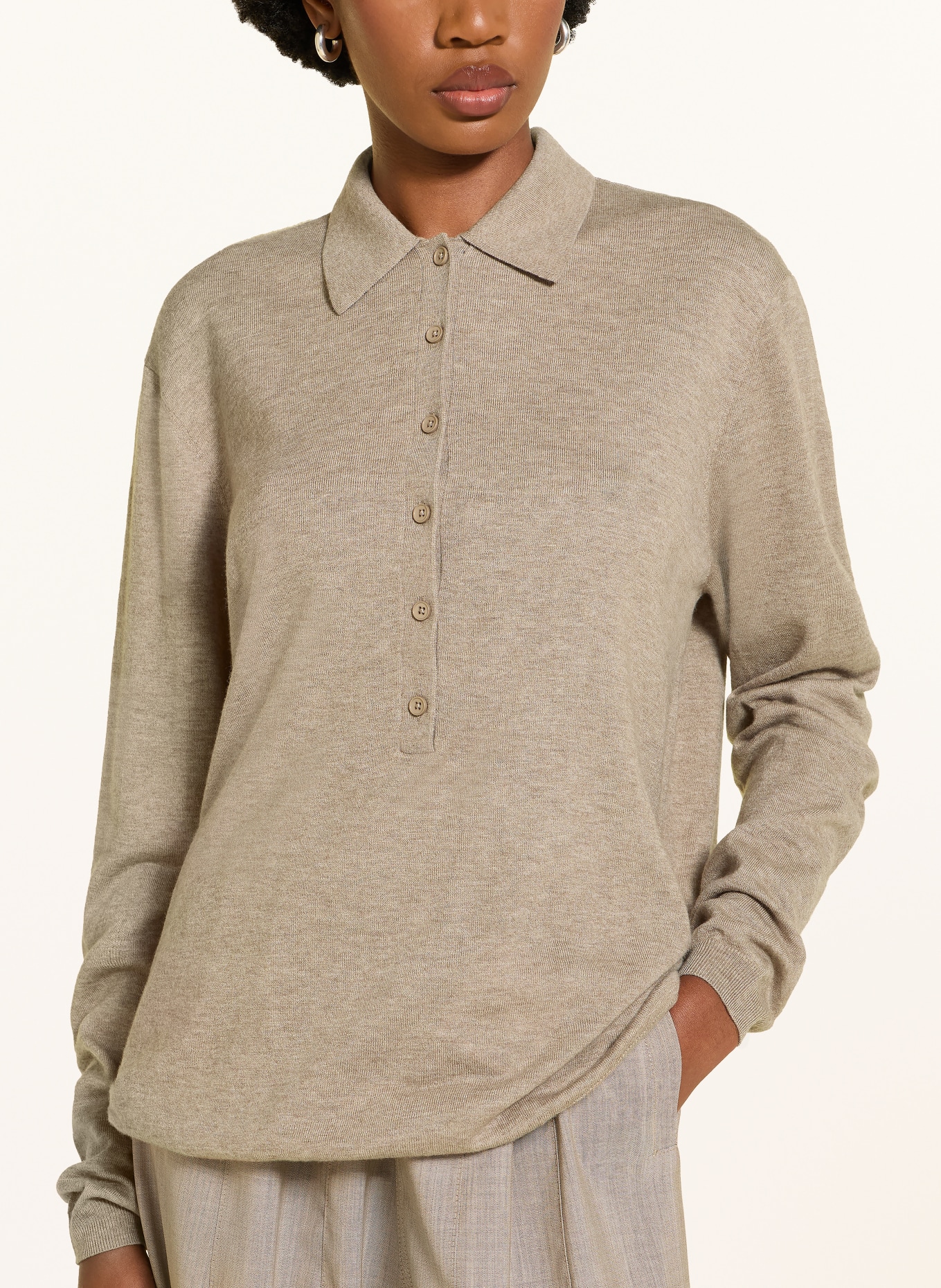 The Frankie Shop Stickad polotröja TALA: BRUN