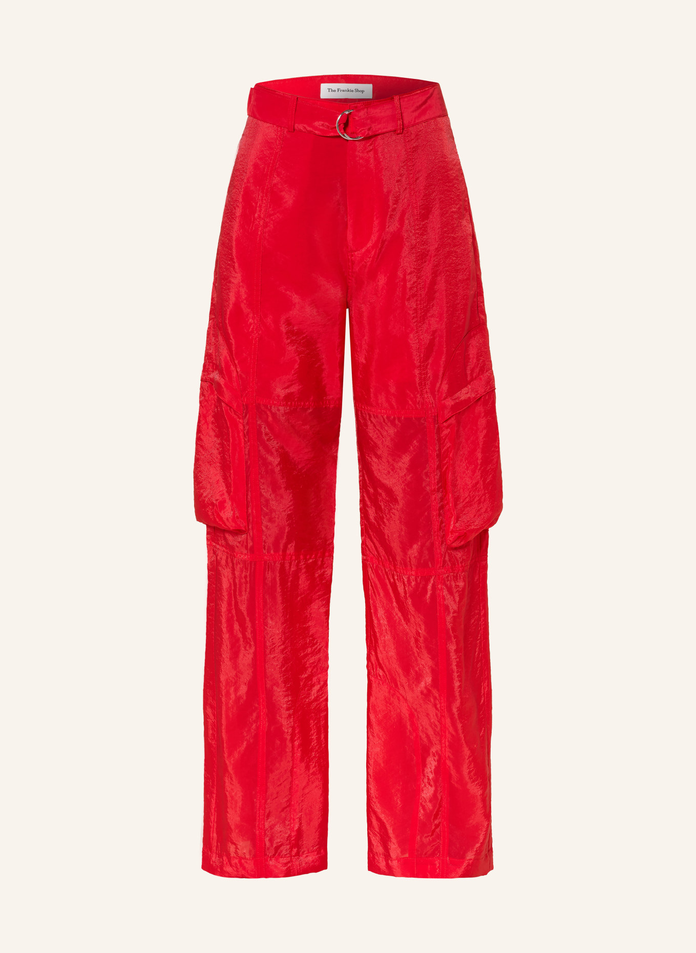 The Frankie Shop KELLY SHEER Cargo Pants: RED
