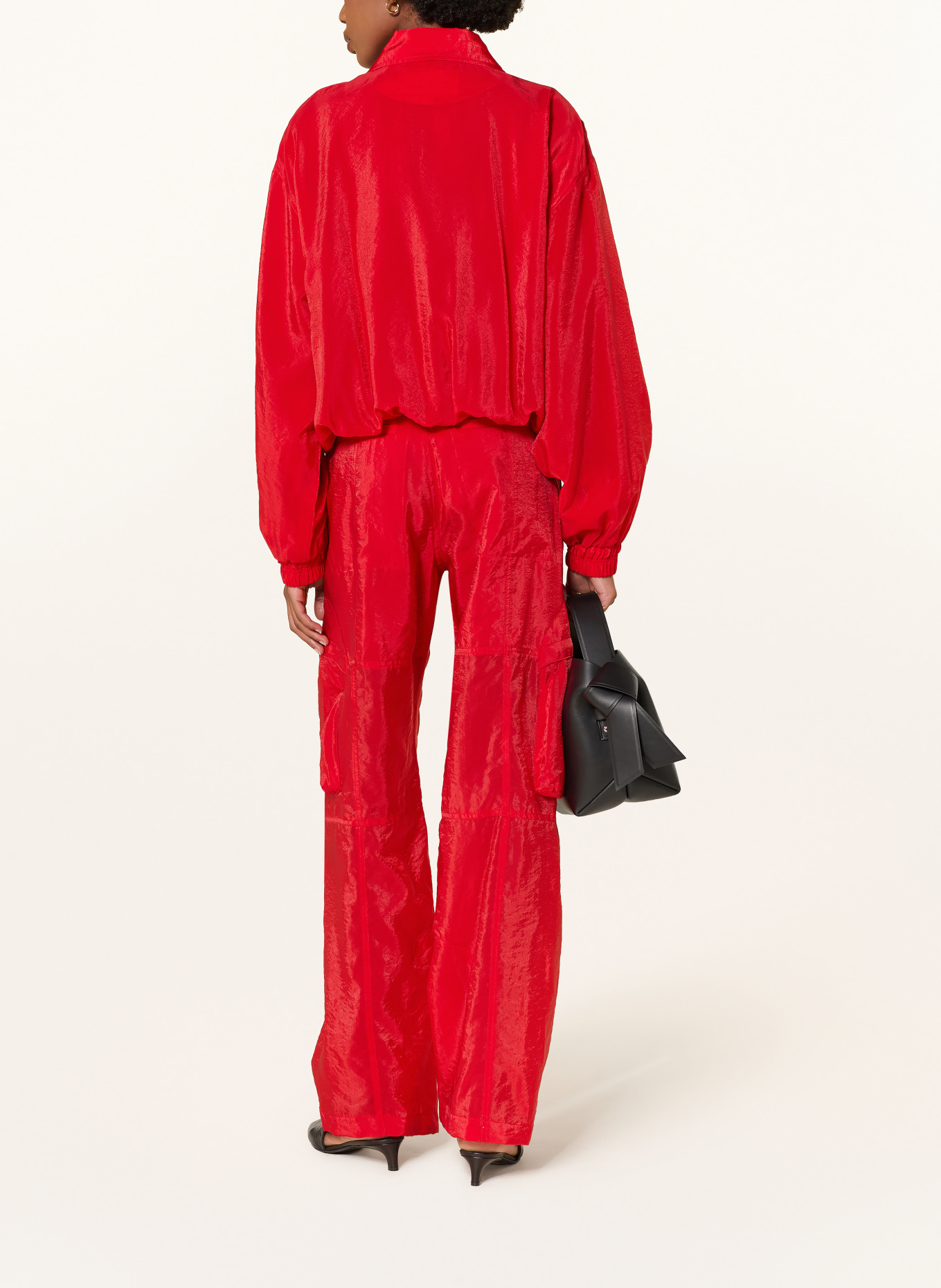 The Frankie Shop KELLY SHEER Cargo Pants: RED