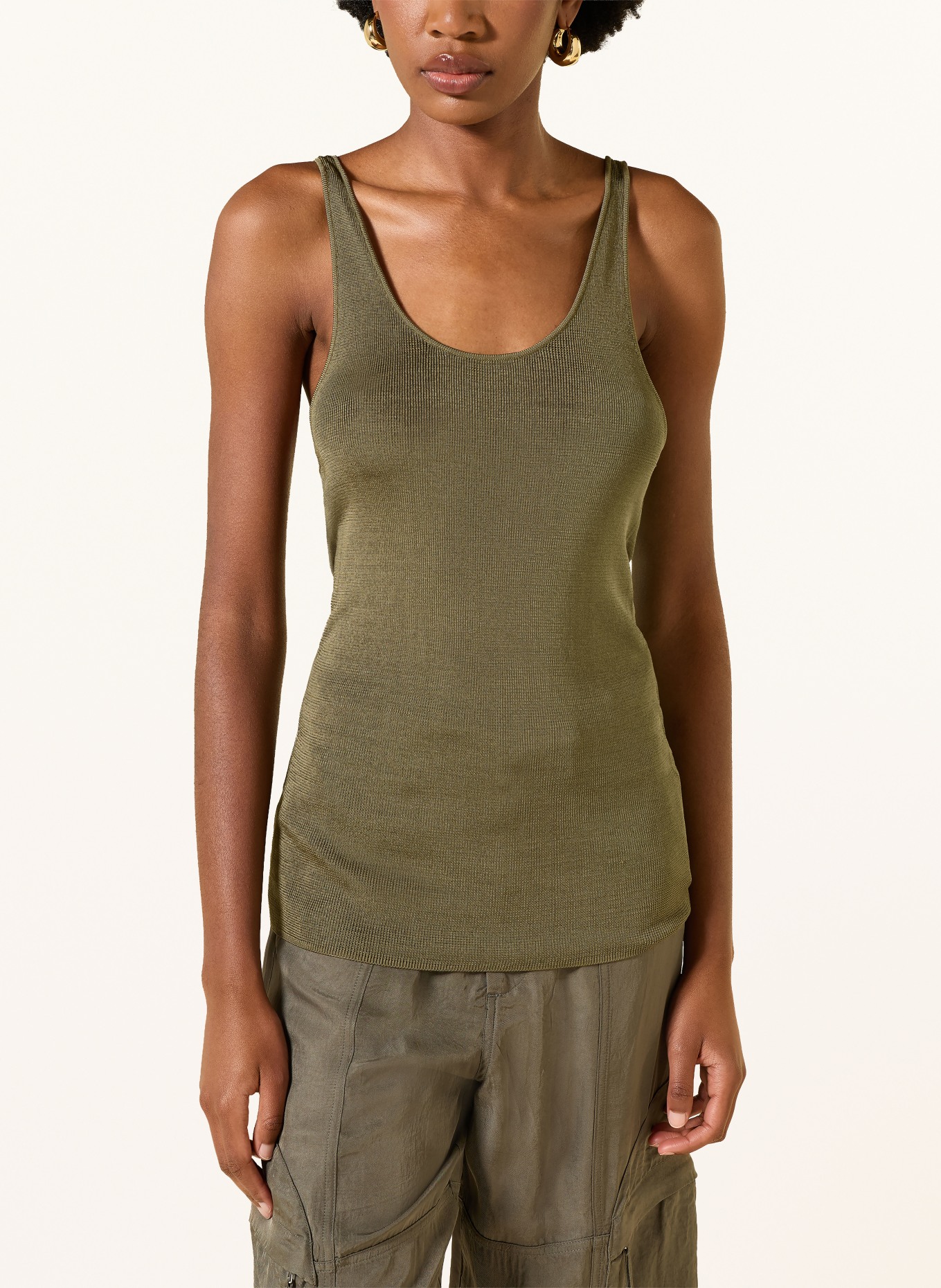 The Frankie Shop Stricktop RIVO: KHAKI
