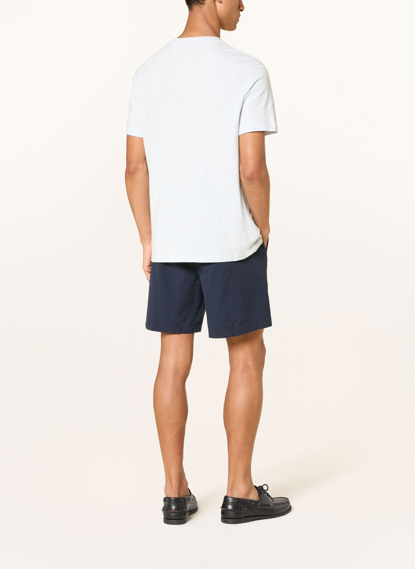 camel active T-shirt: LIGHT BLUE / WHITE