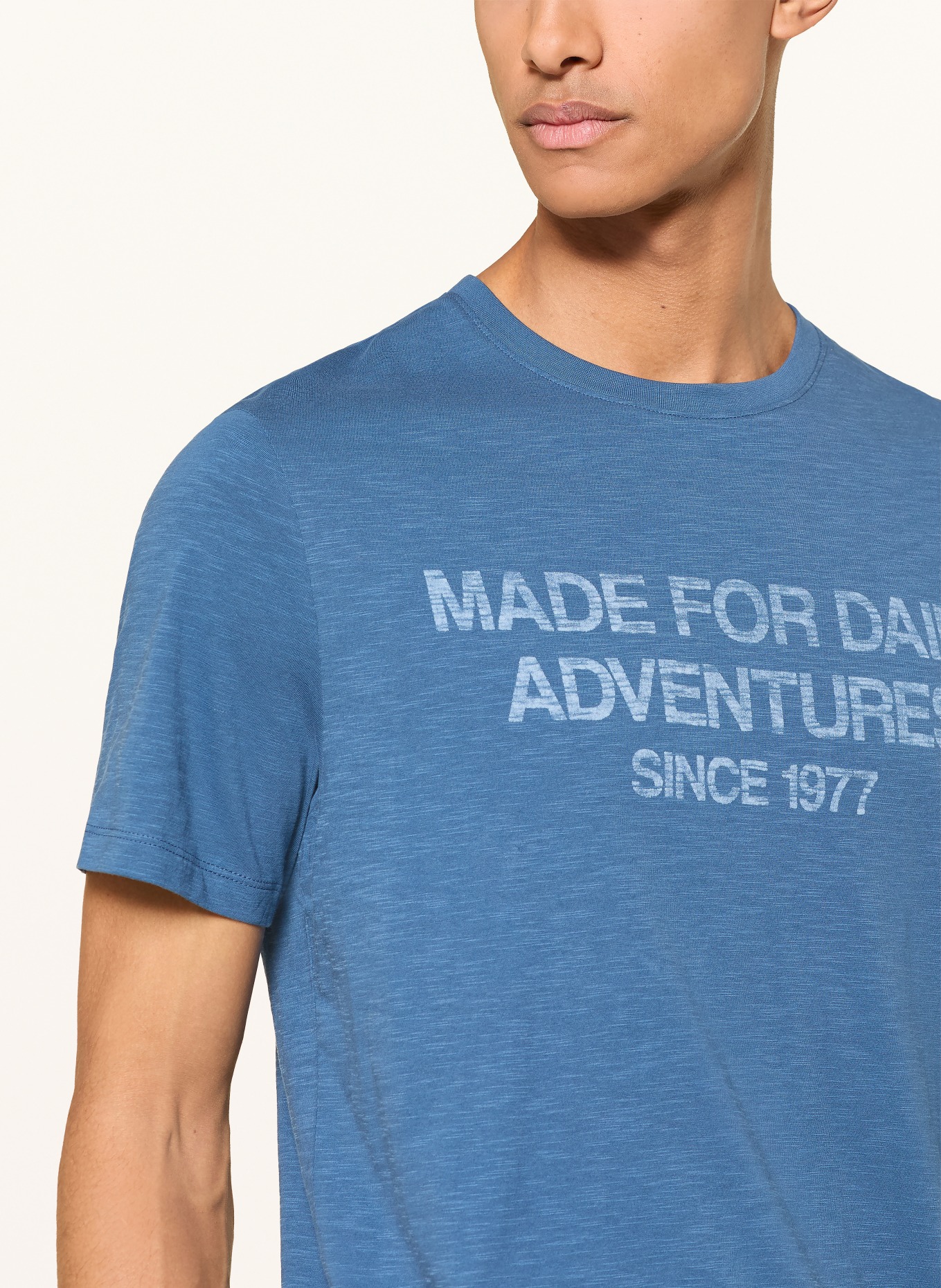 camel active T-shirt: BLUE / LIGHT BLUE