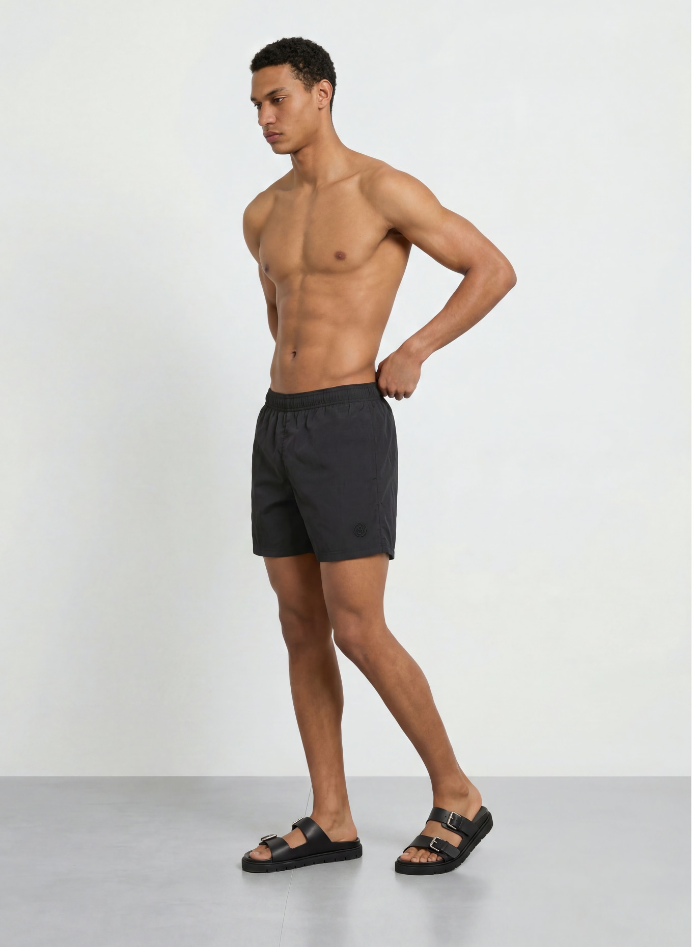 BOSS JET swim shorts: BLACK