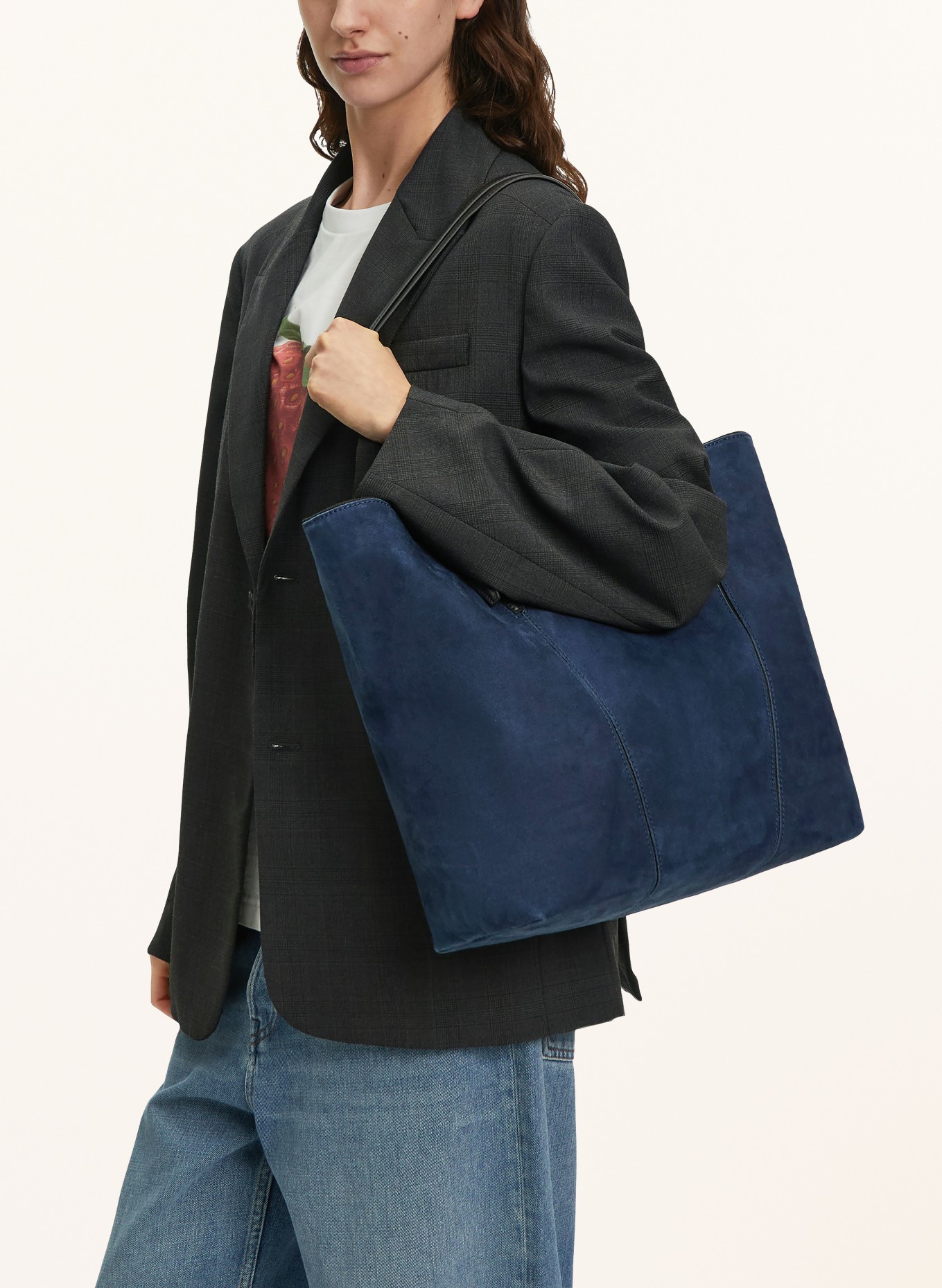LIEBESKIND Shopper UNA MEDIUM: MØRKEBLÅ / SORT